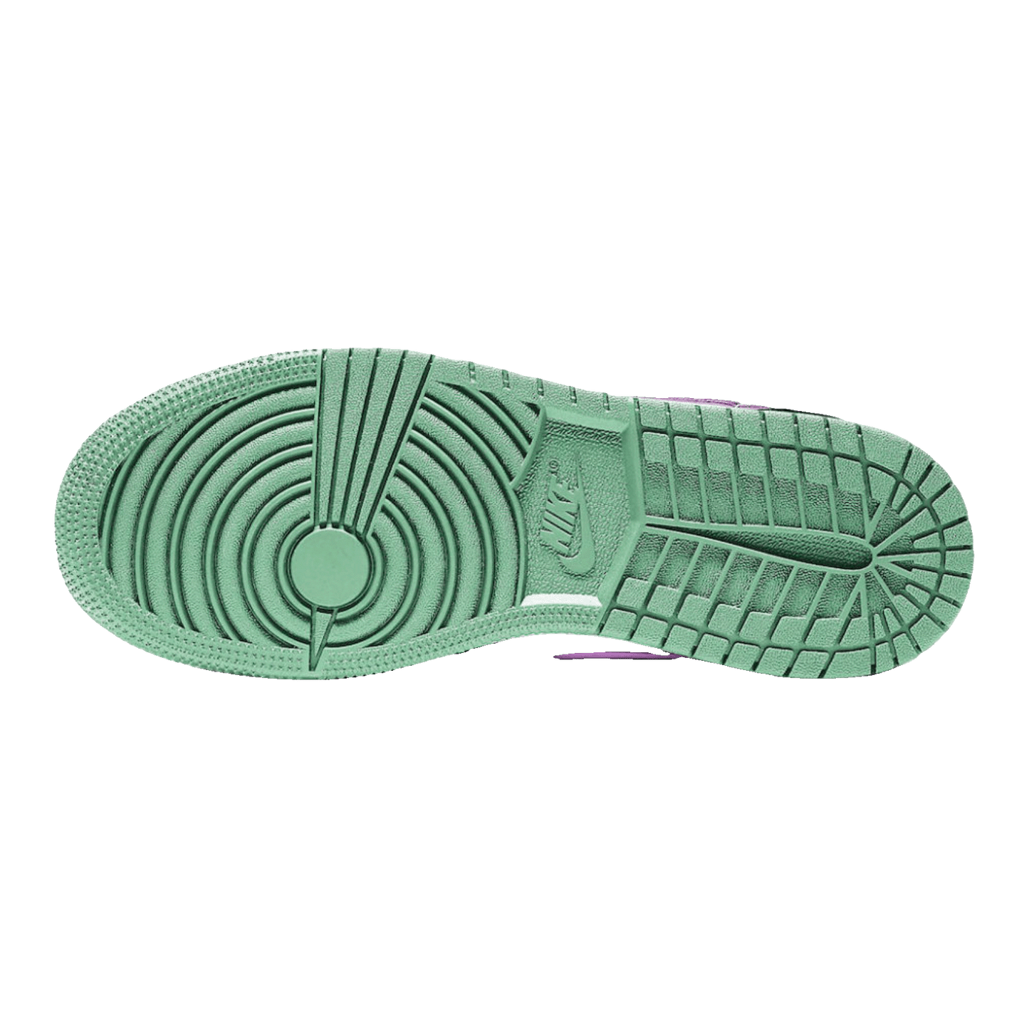 Nike Air Jordan 1 Low Green Glow Violet Shock (GS) Sohle