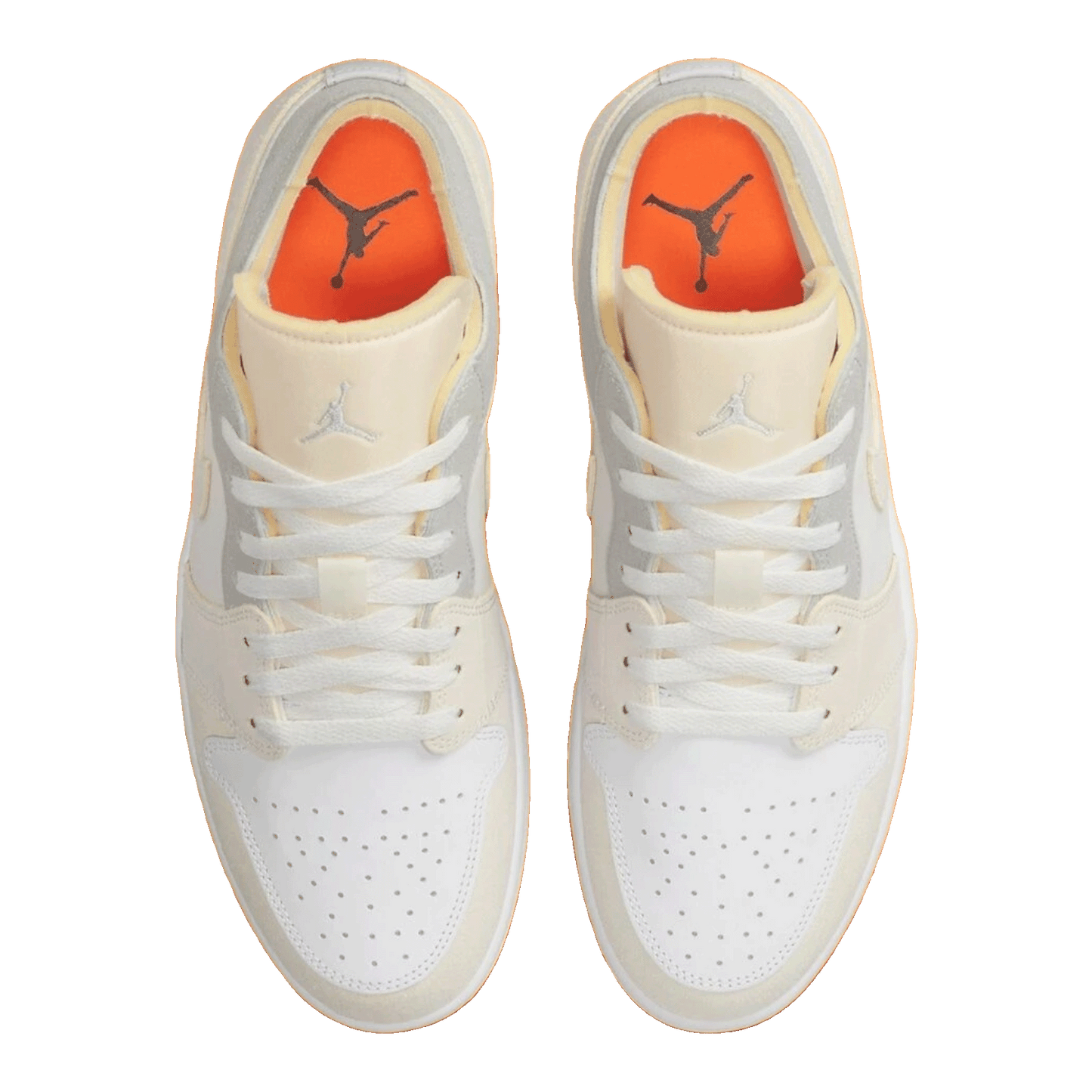 Nike Air Jordan 1 Low Inside Out Cream White Light Grey (GS) Oben