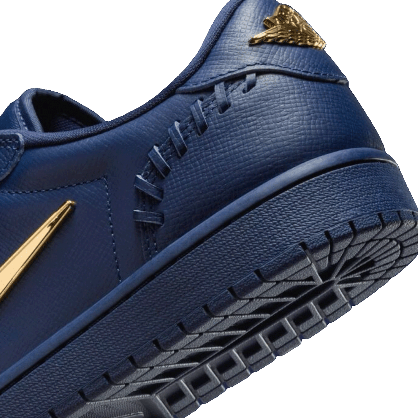 Nike Air Jordan 1 Low Method of Make Midnight Navy Metallic Gold (W) Detail