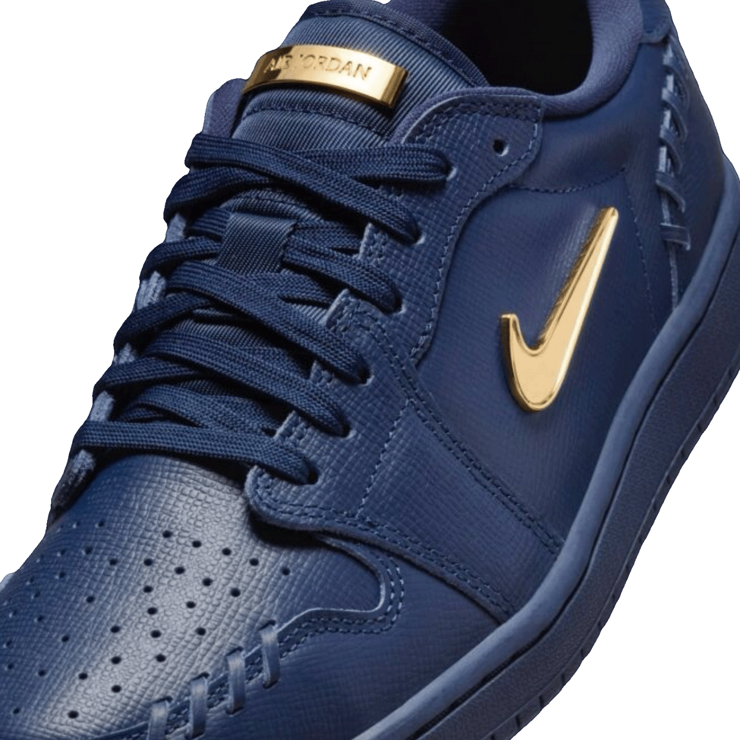 Nike Air Jordan 1 Low Method of Make Midnight Navy Metallic Gold (W) Tongue
