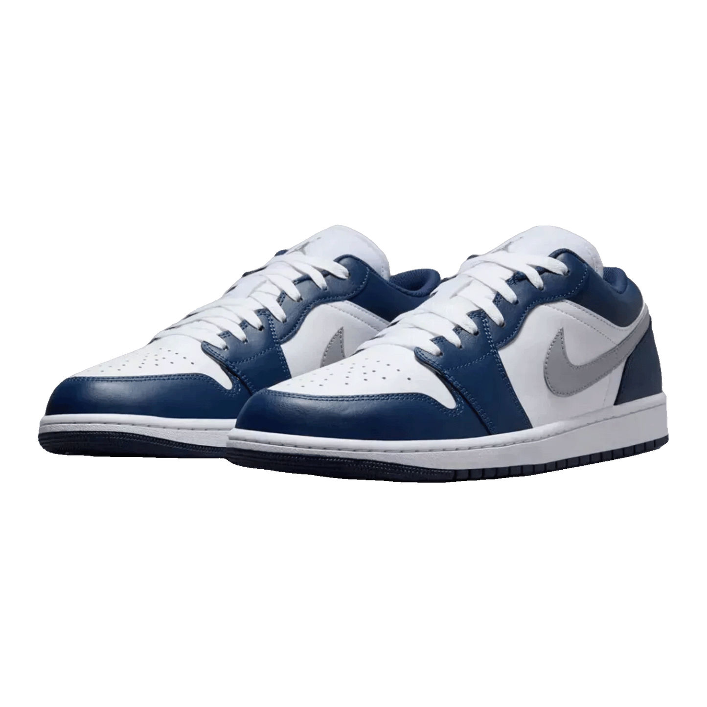 Nike Air Jordan 1 Low Midnight Navy Wolf Grey (GS) Side