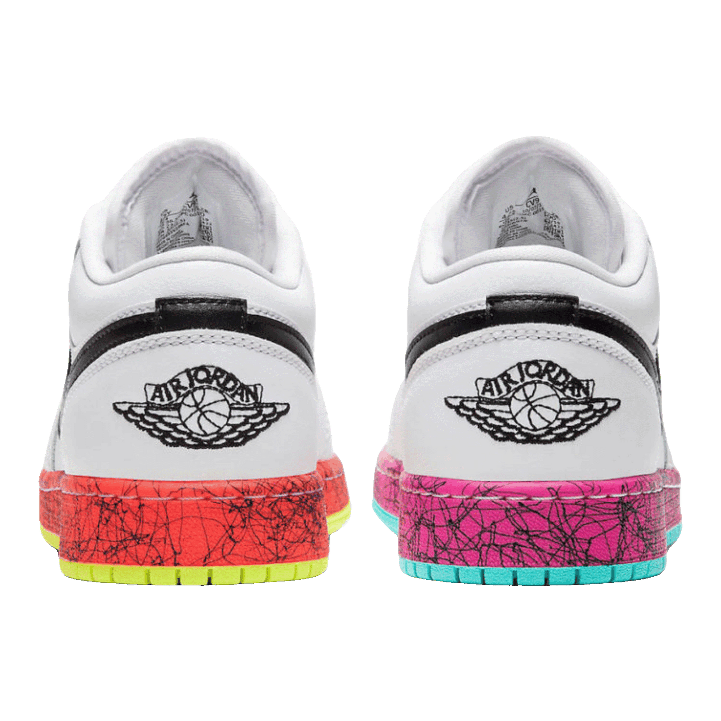 Nike Air Jordan 1 Low Multi-Color Midsoles White (GS)
