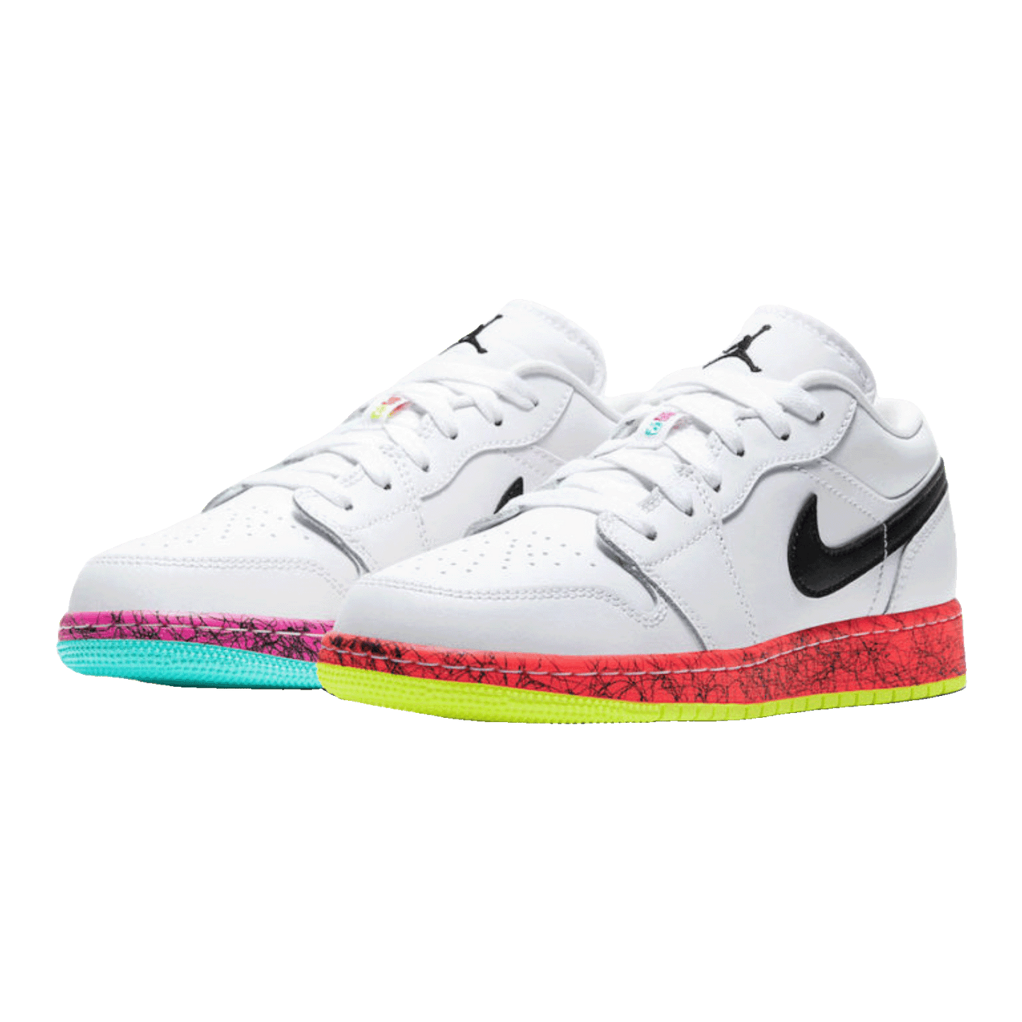 Nike Air Jordan 1 Low Multi-Color Midsoles White (GS)