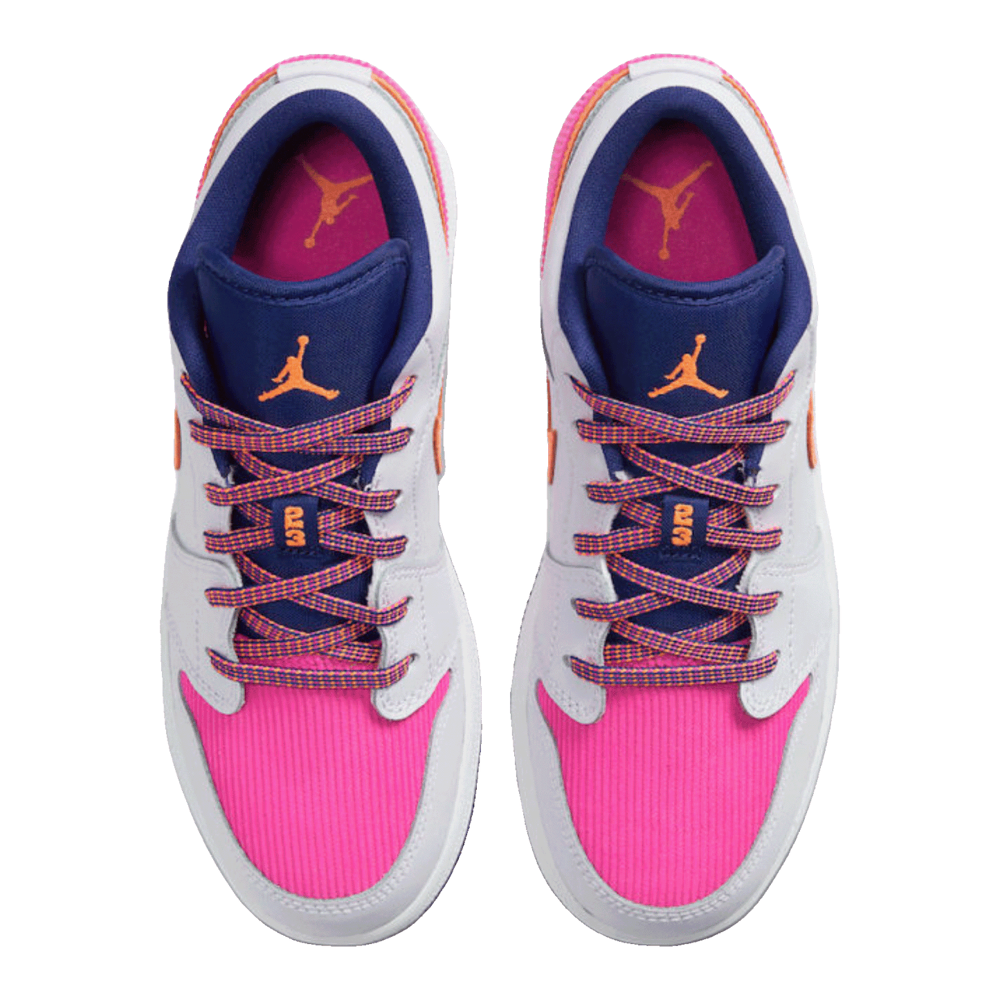 Nike Air Jordan 1 Low Pink Corduroy (GS) Oben