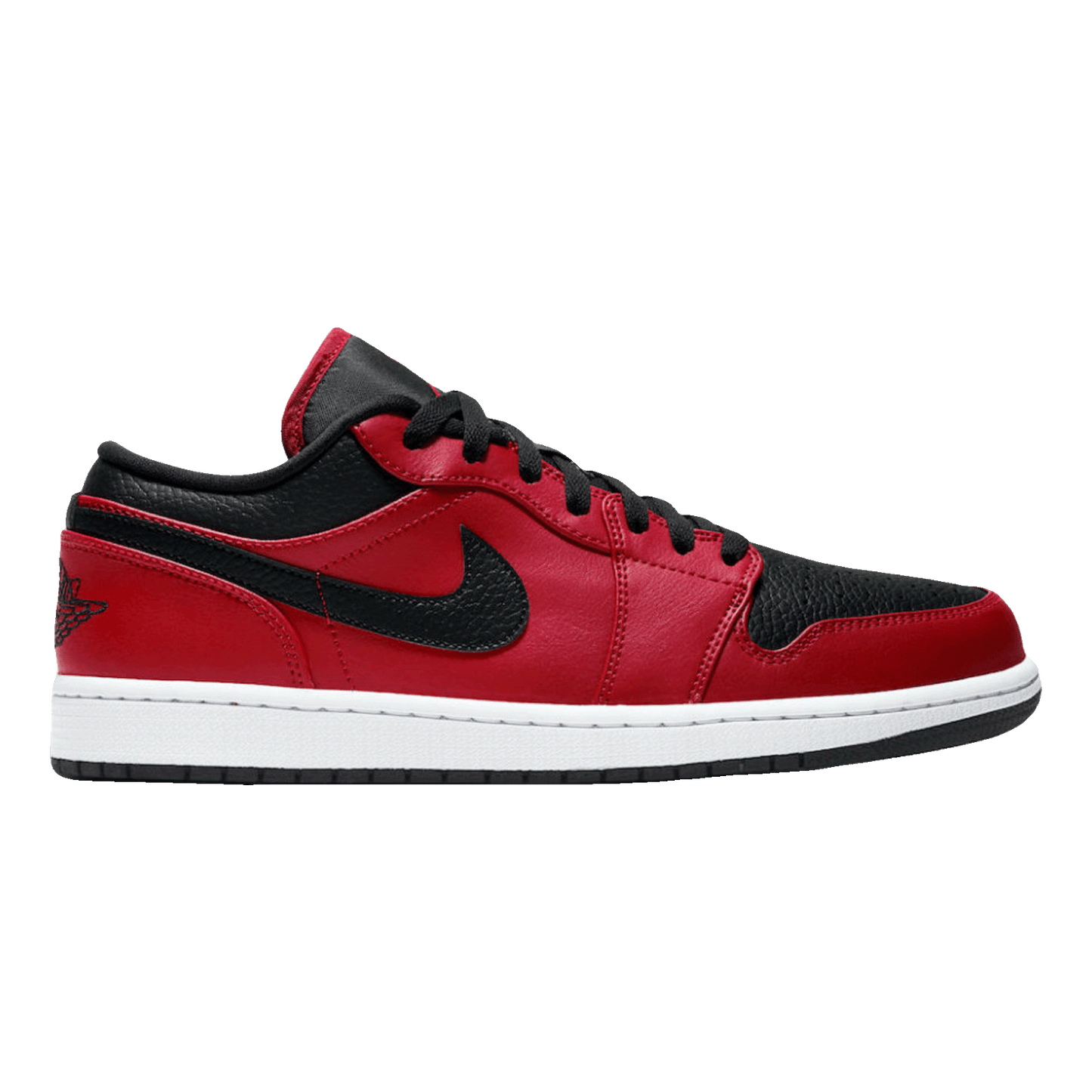 Nike Air Jordan 1 Low Reverse Bred Pebbled Swoosh