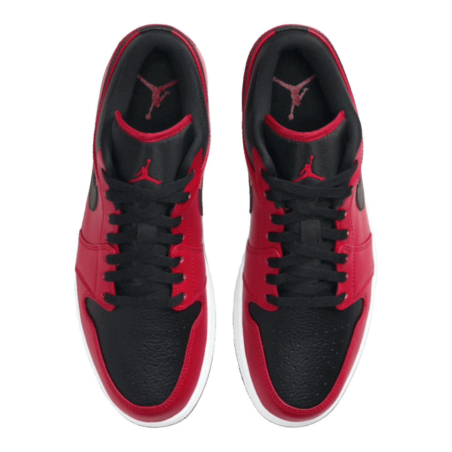 Nike Air Jordan 1 Low Reverse Bred Pebbled Swoosh Oben
