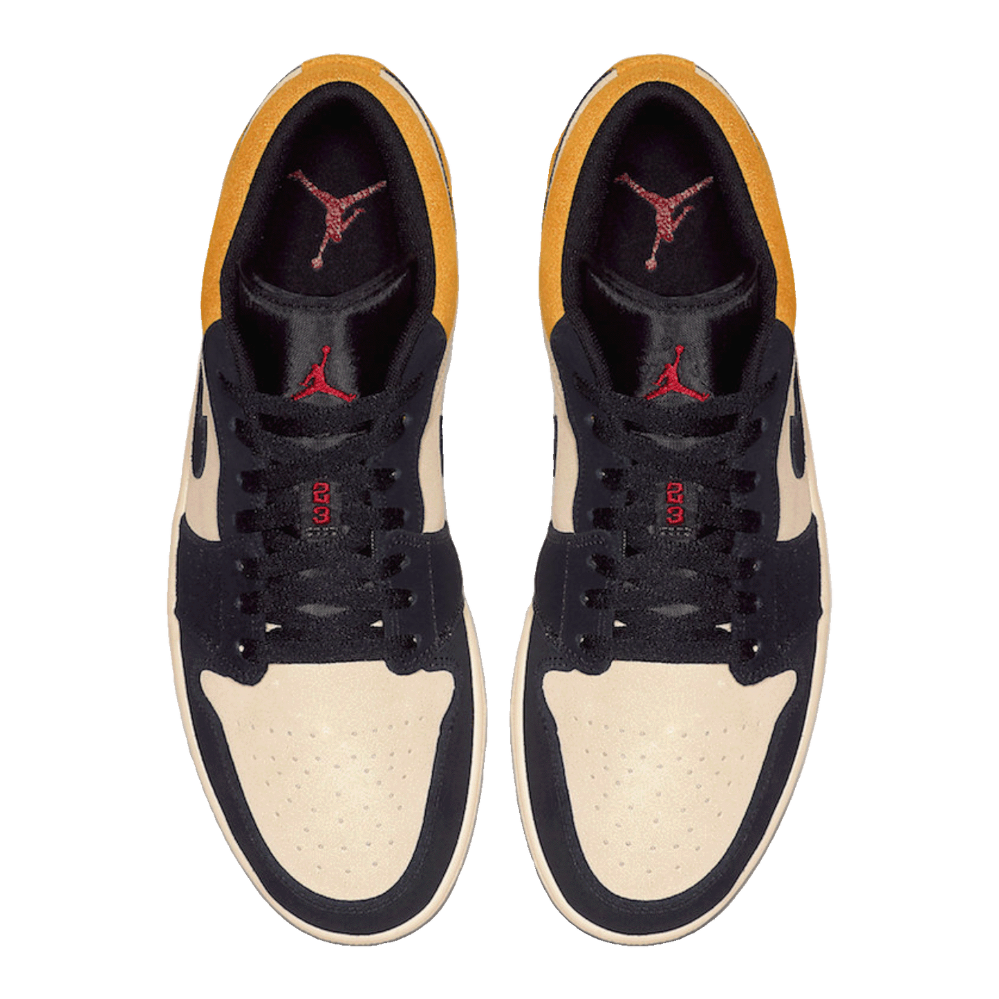 Nike Air Jordan 1 Low Sail University Gold Black Oben