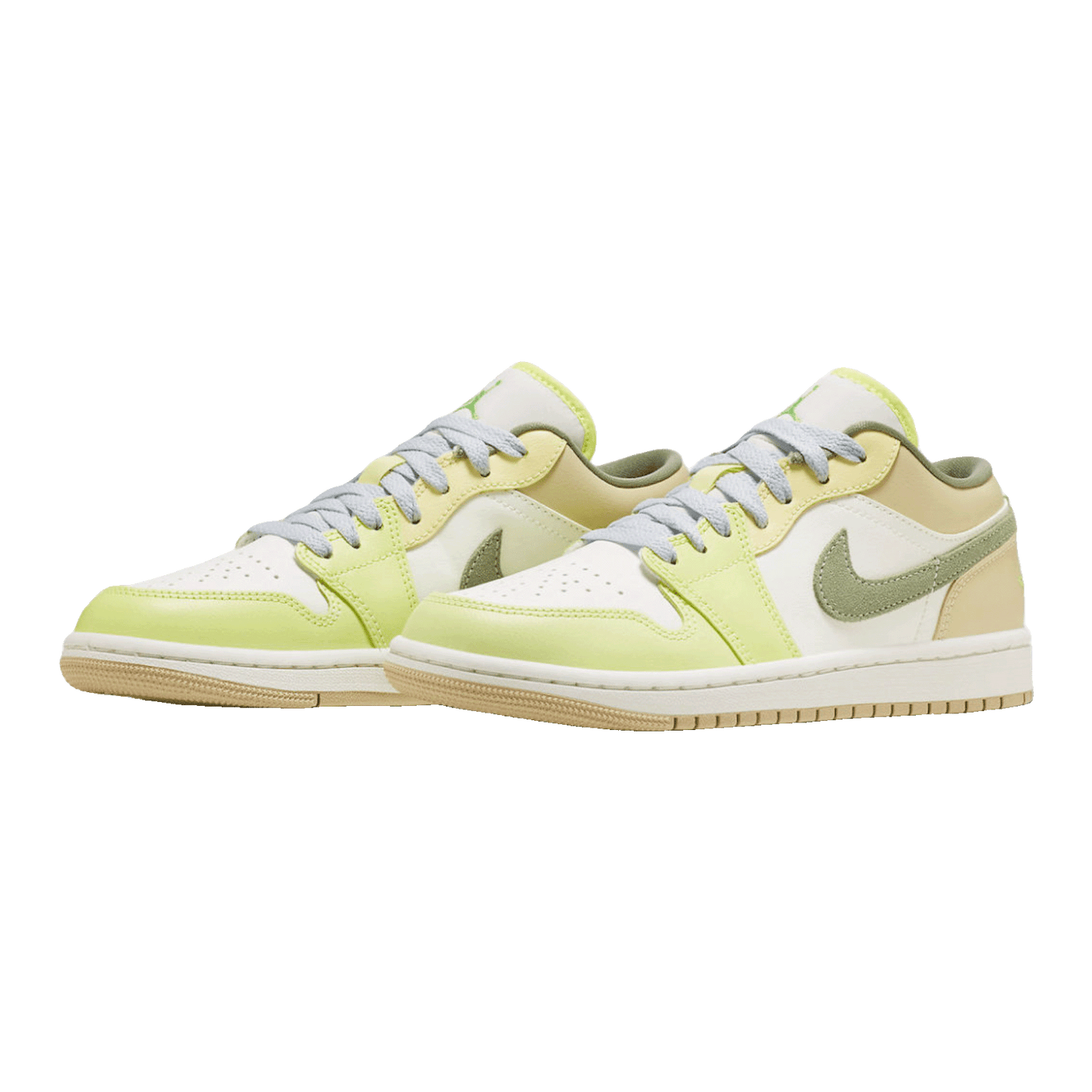 Nike Air Jordan 1 Low Sail White Oil Green (W) Side