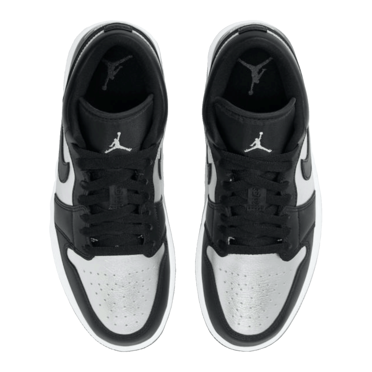 Nike Air Jordan 1 Low SE Black Metallic Silver (W) Oben