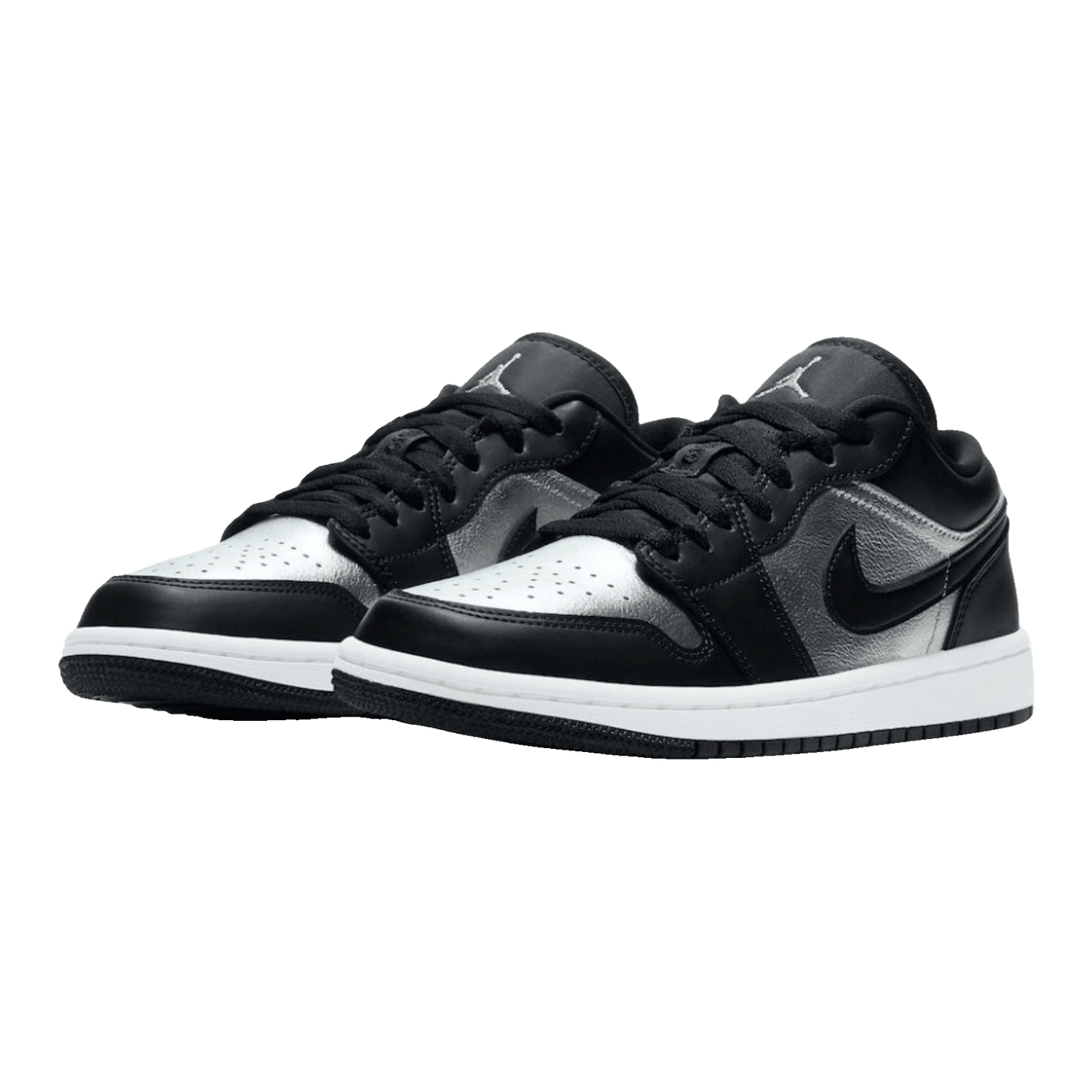 Nike Air Jordan 1 Low SE Black Metallic Silver (W) Side