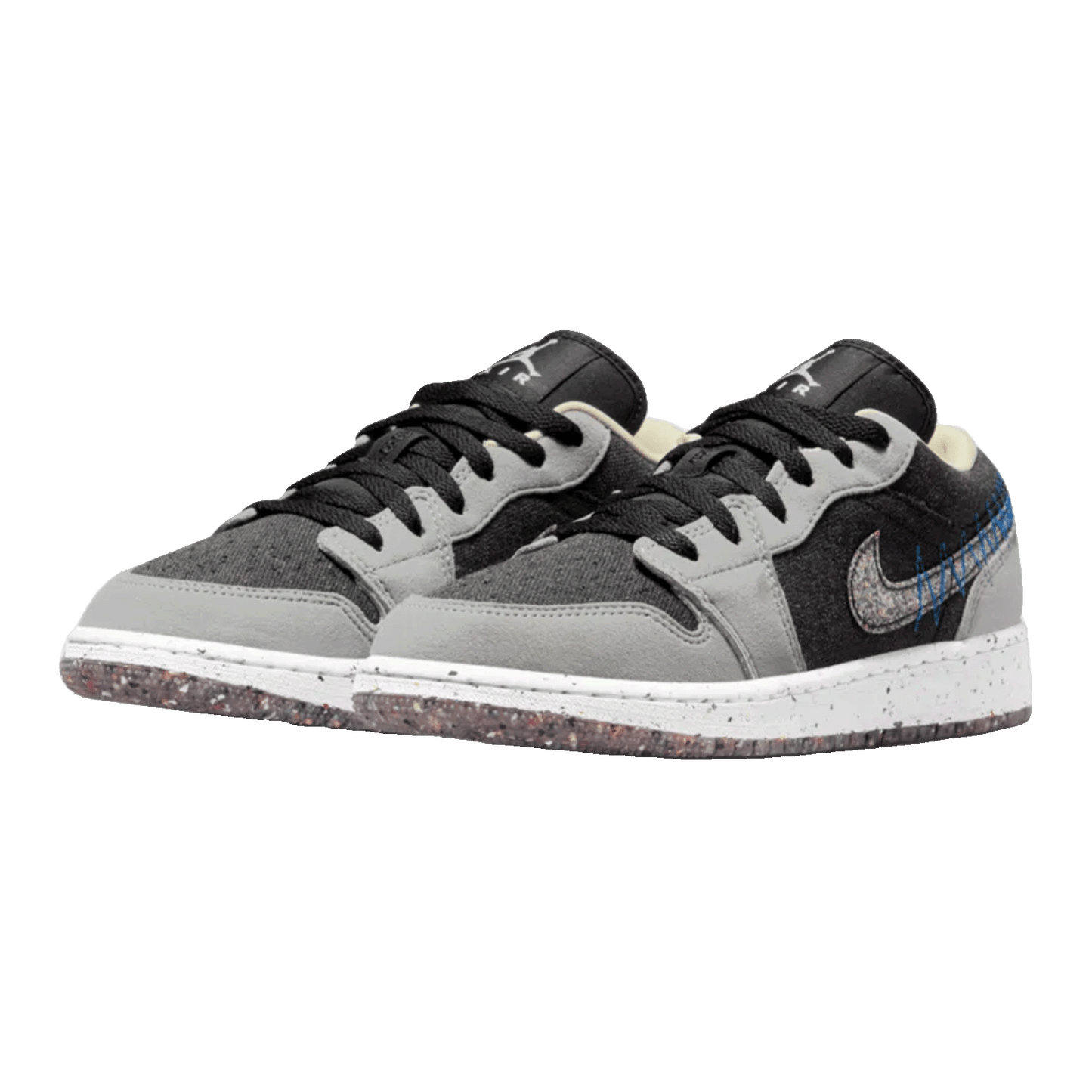 Nike Air Jordan 1 Low SE Crater Grey Black (GS) Side