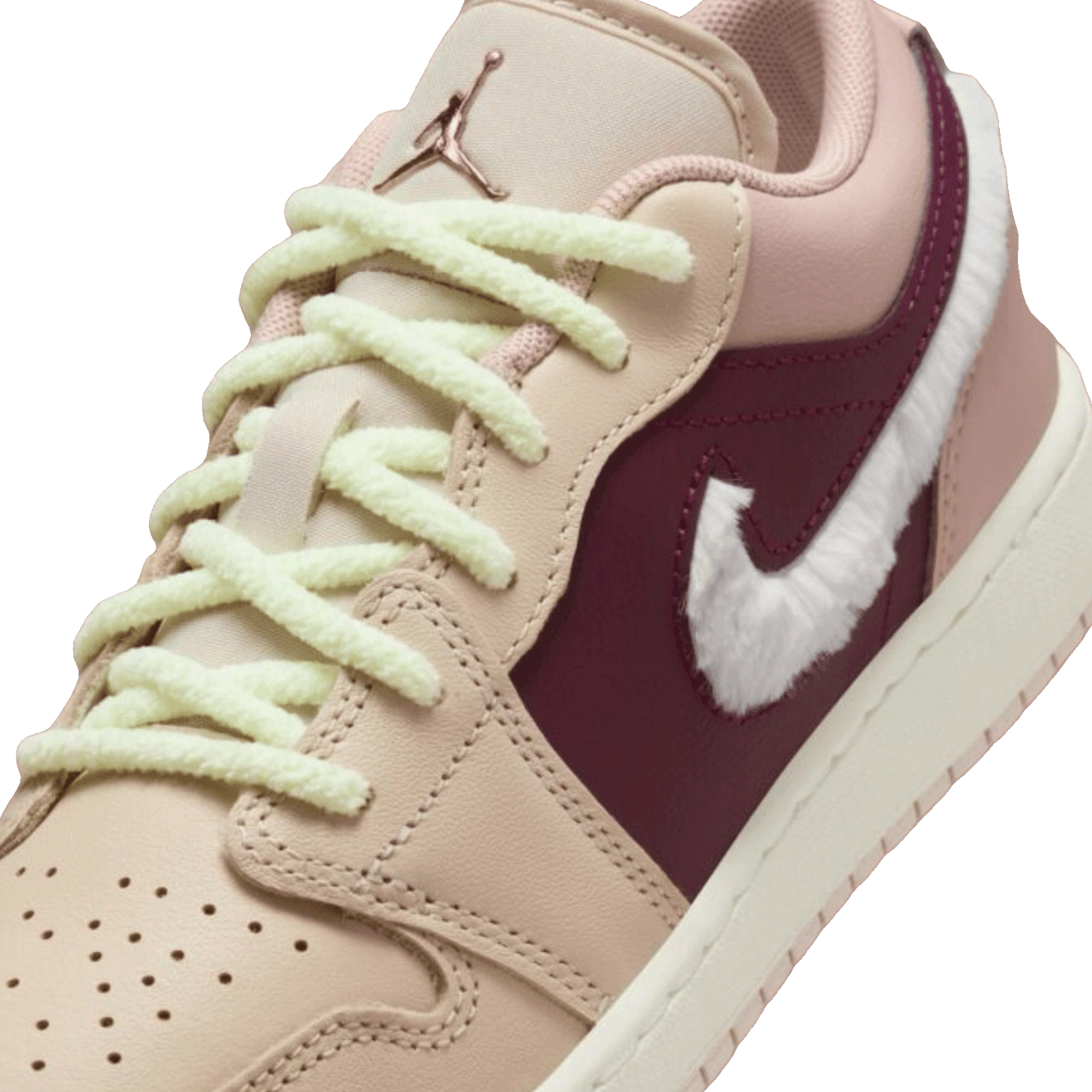 Nike Air Jordan 1 Low SE Fur Swoosh (GS) Tongue