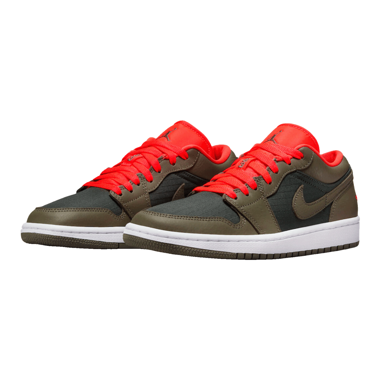 Nike Air Jordan 1 Low SE Newsprint Olive Grey (W) Side