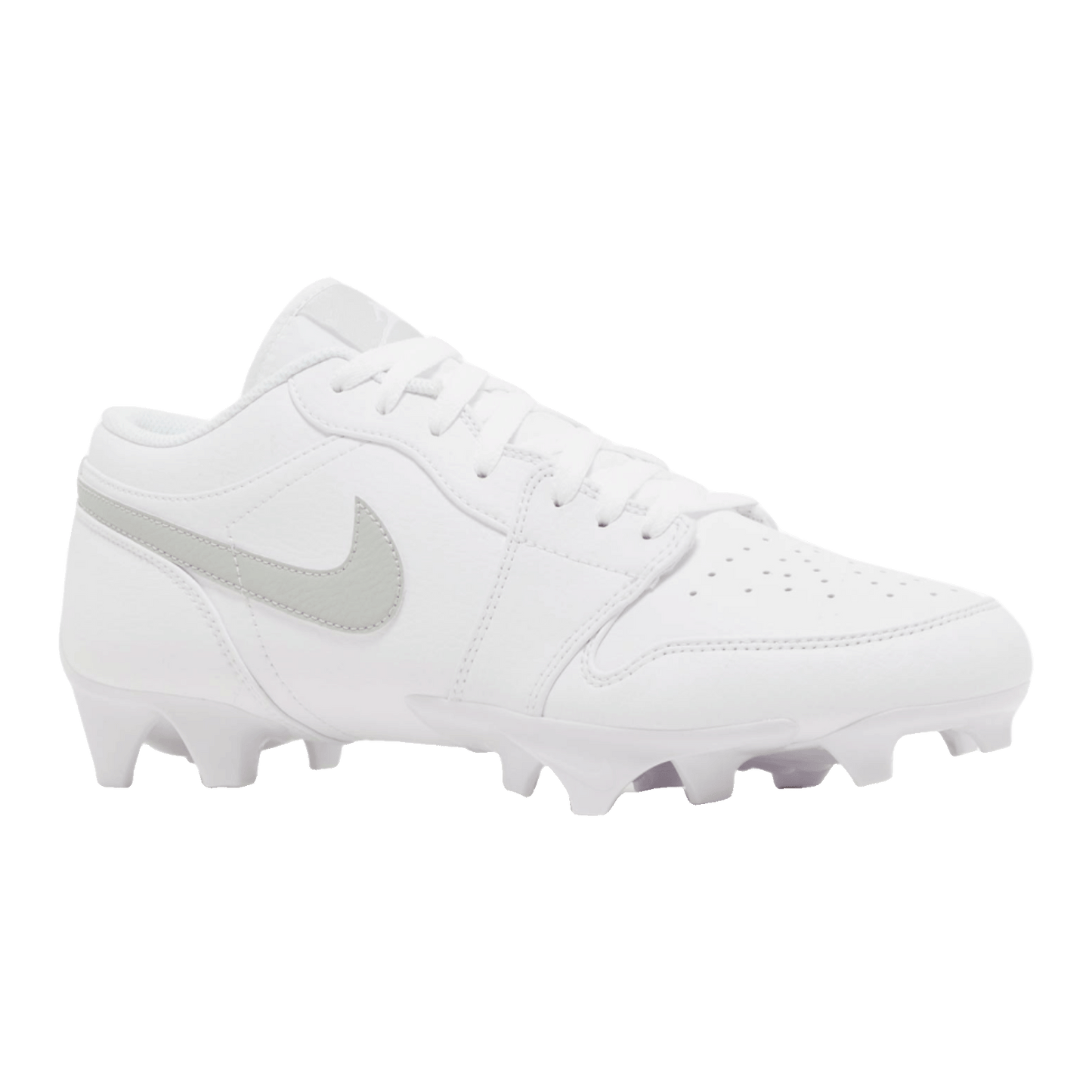 Nike Air Jordan 1 Low TD Cleat White Grey Fog Side