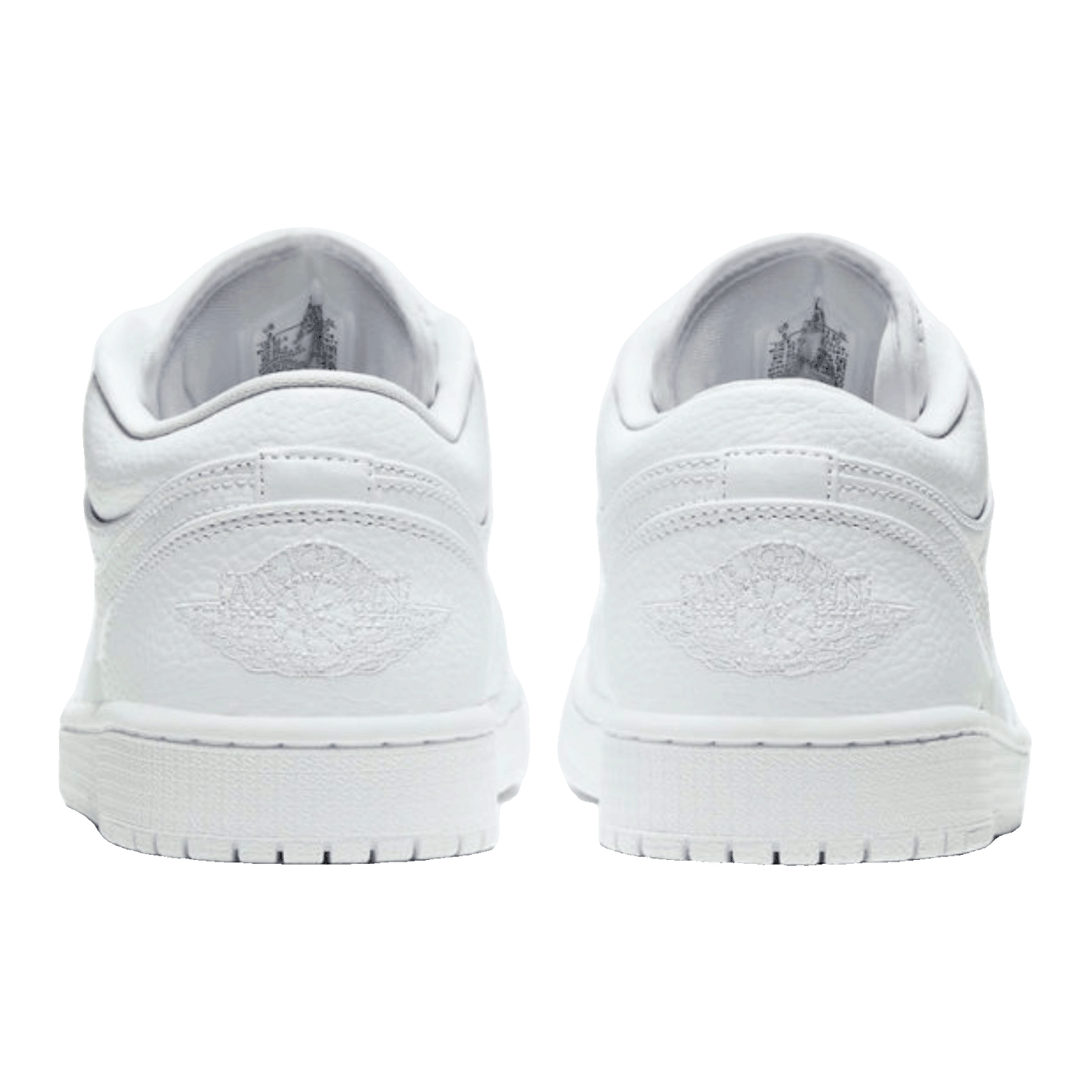 Nike Air Jordan 1 Low Triple White Tumbled Leather Back