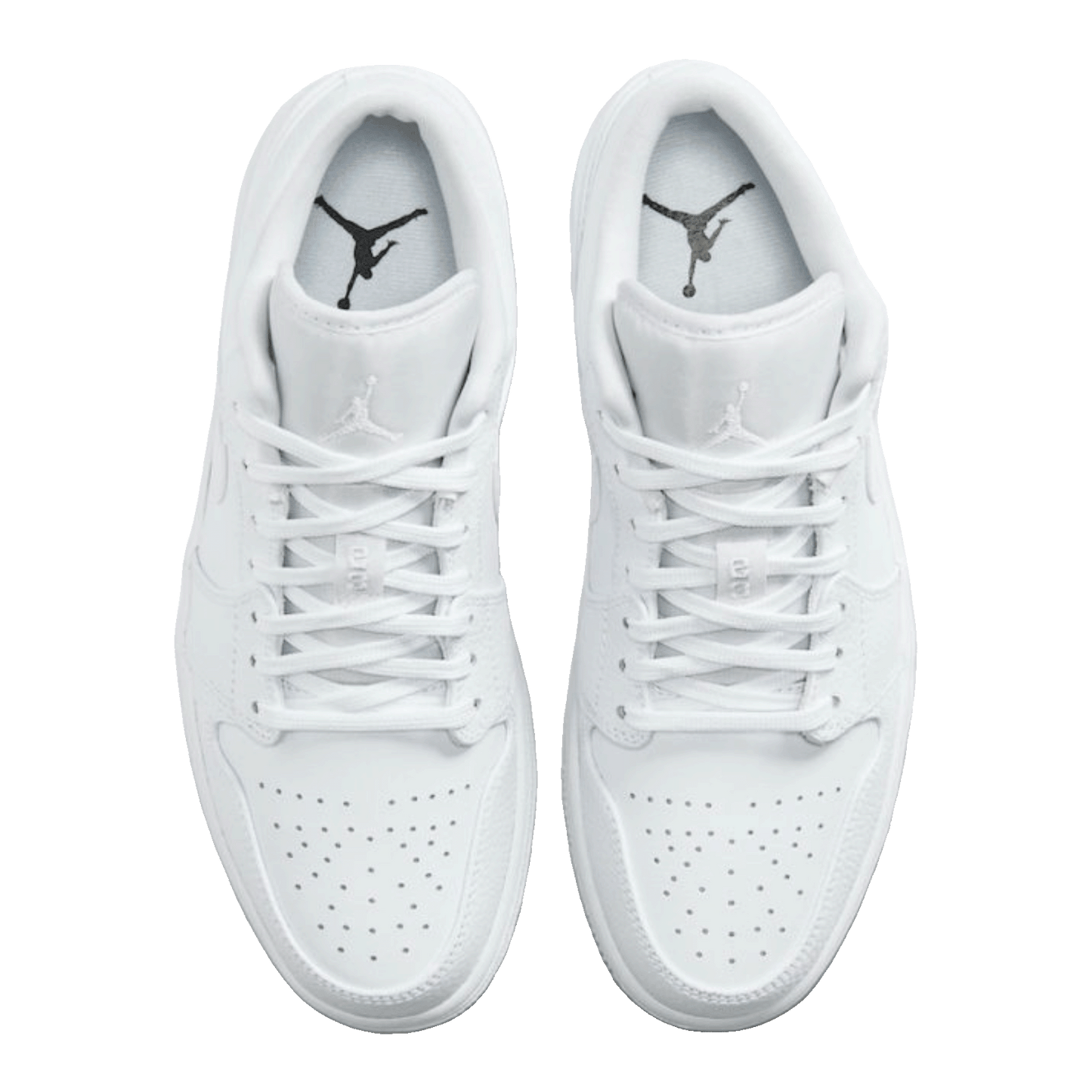 Nike Air Jordan 1 Low Triple White Tumbled Leather Oben