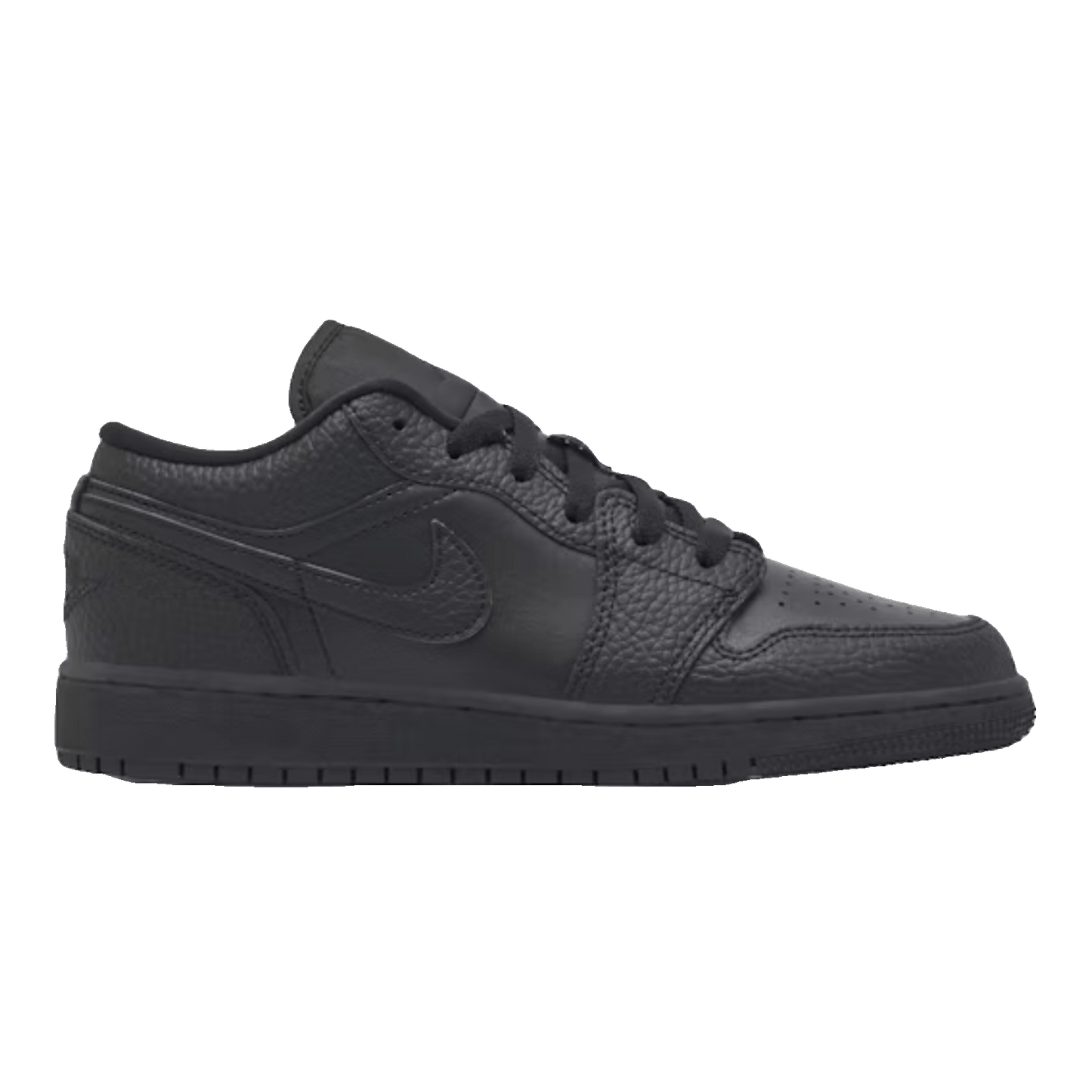 Nike Air Jordan 1 Low Tumbled Leather Black (GS)