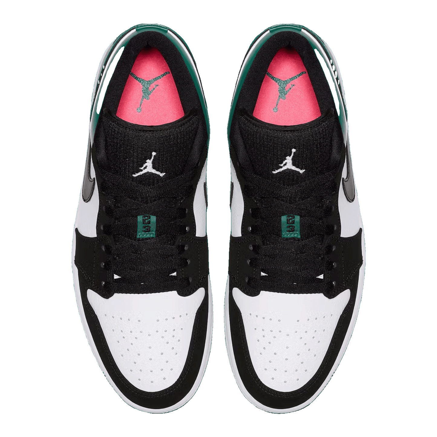 Nike Air Jordan 1 Low White Black Mystic Green Oben
