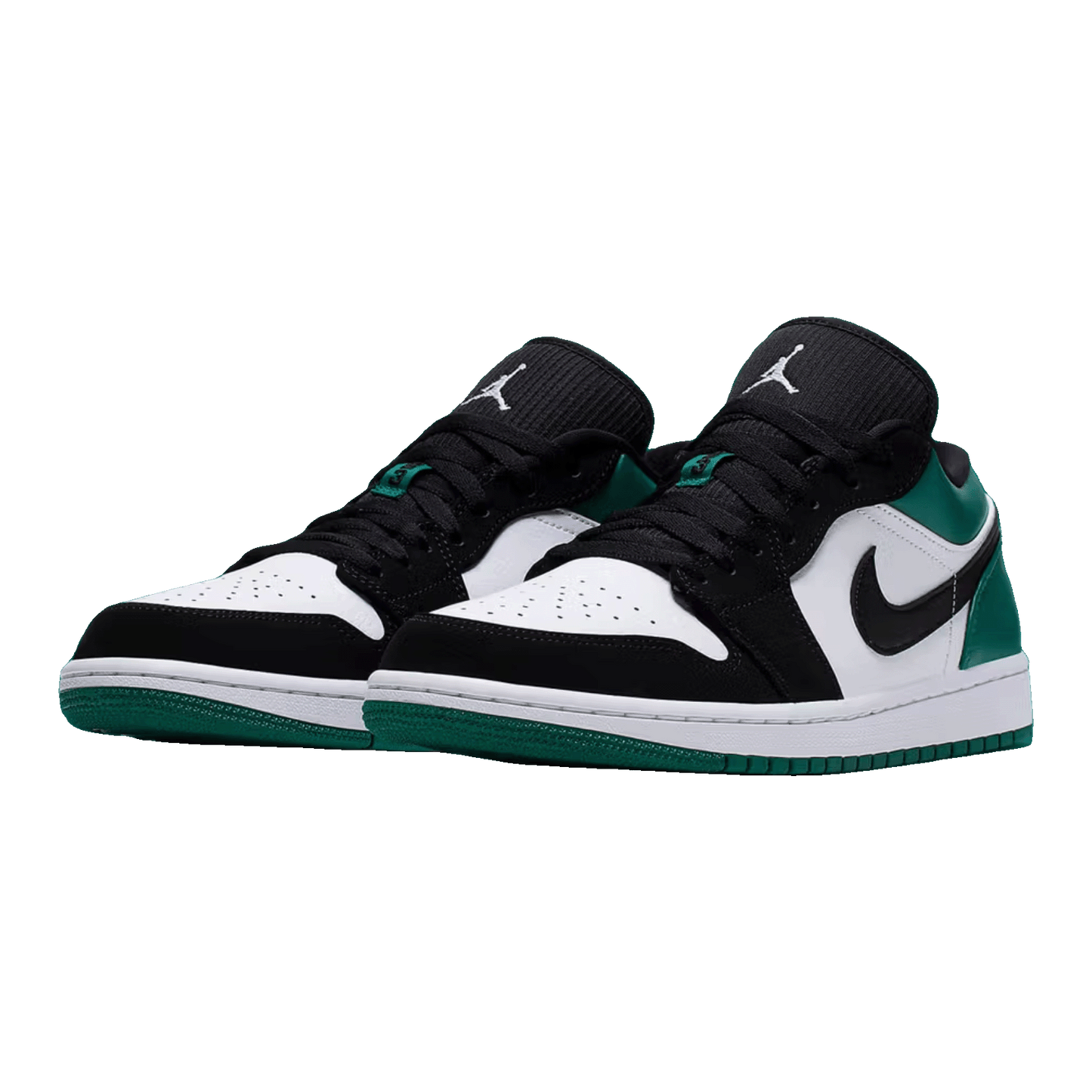 Nike Air Jordan 1 Low White Black Mystic Green Side