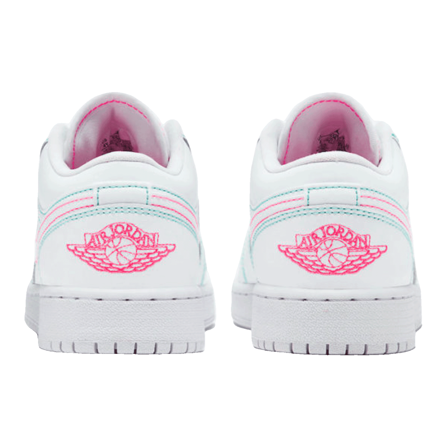 Nike Air Jordan 1 Low White Green Pink (GS) Back