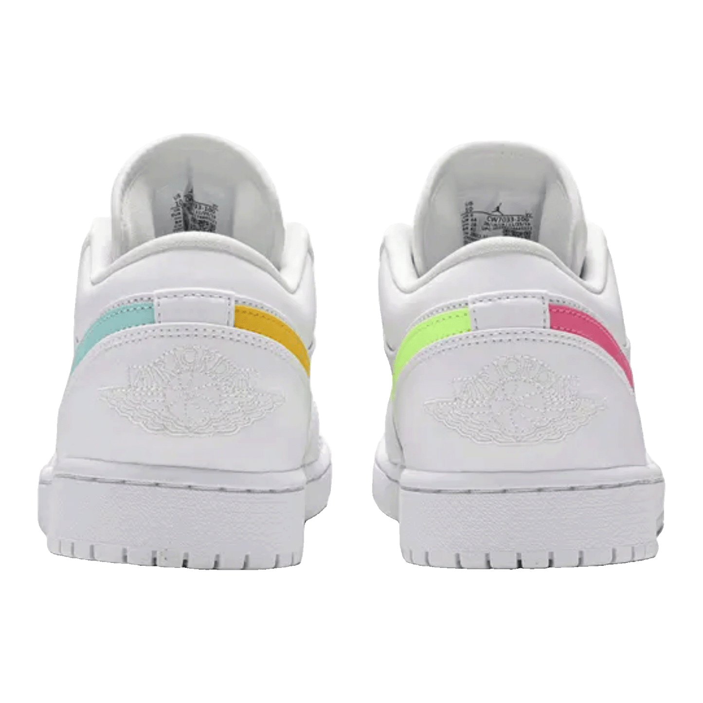 Nike Air Jordan 1 Low White Multi-Color Swoosh Back