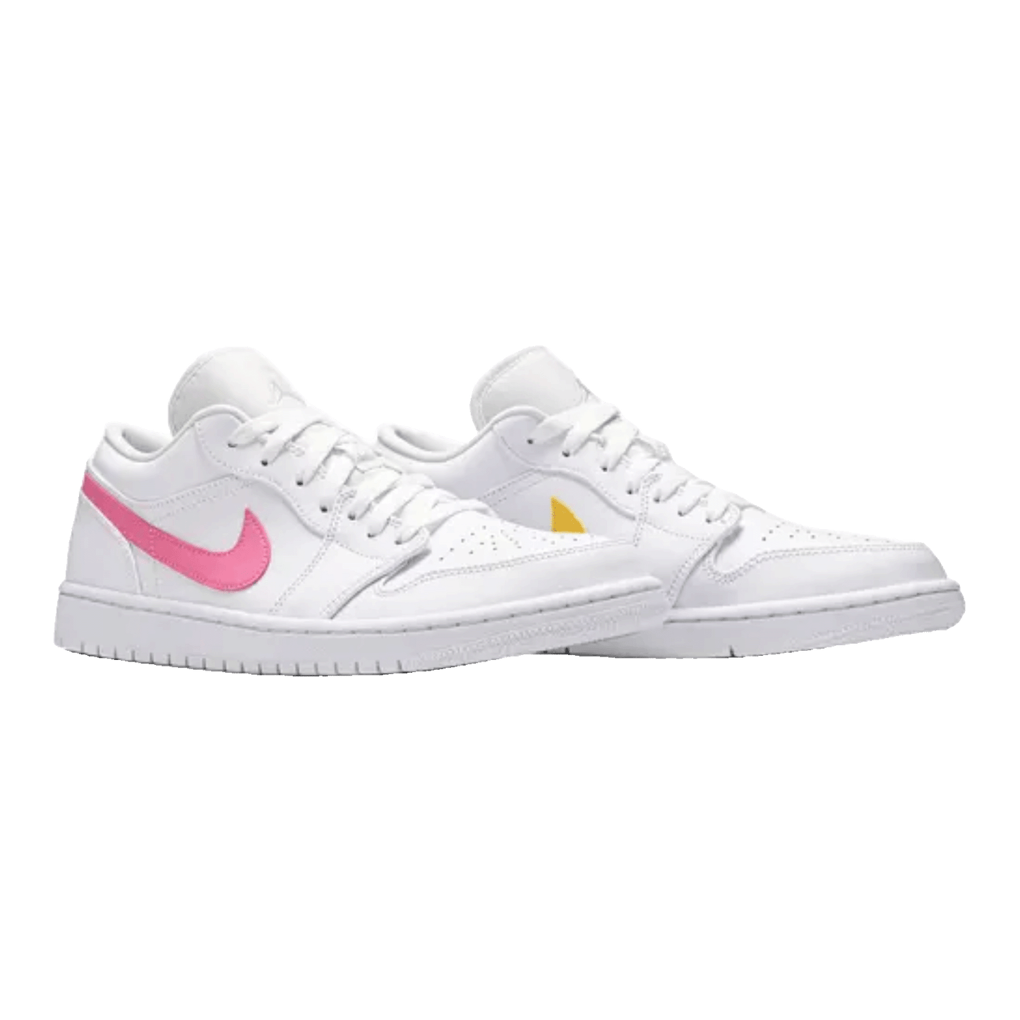 Nike Air Jordan 1 Low White Multi-Color Swoosh Side