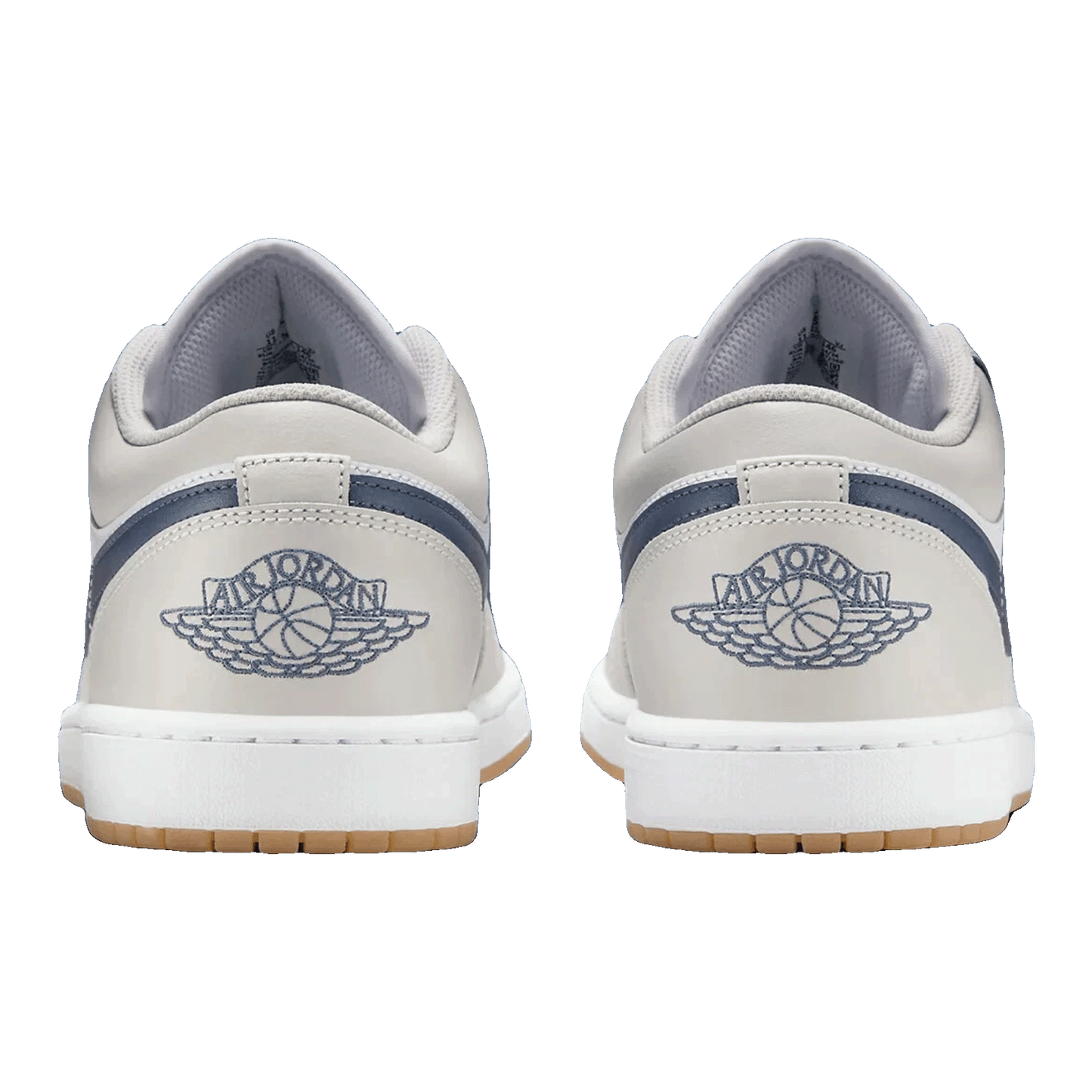 Nike Air Jordan 1 Low White Neutral Grey Gum Midnight Navy (GS) Back