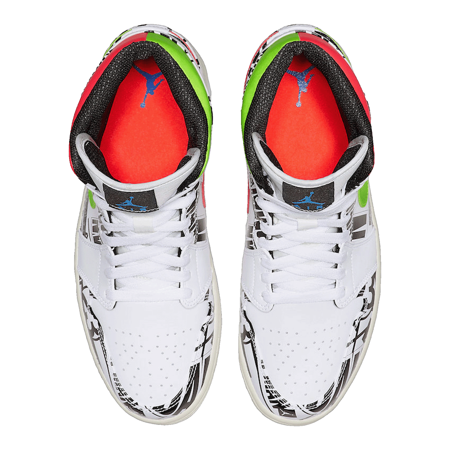 Nike Air Jordan 1 Mid All Over Logos Oben