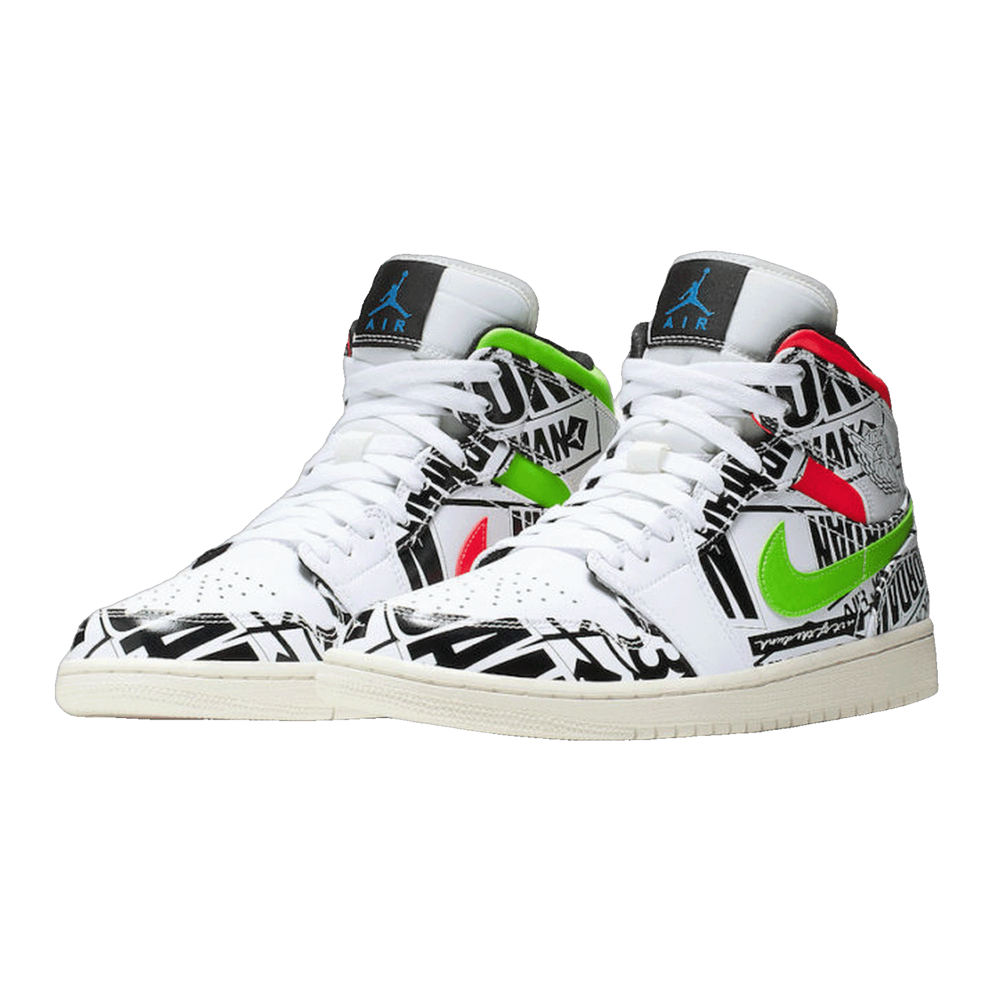 Nike Air Jordan 1 Mid All Over Logos Side