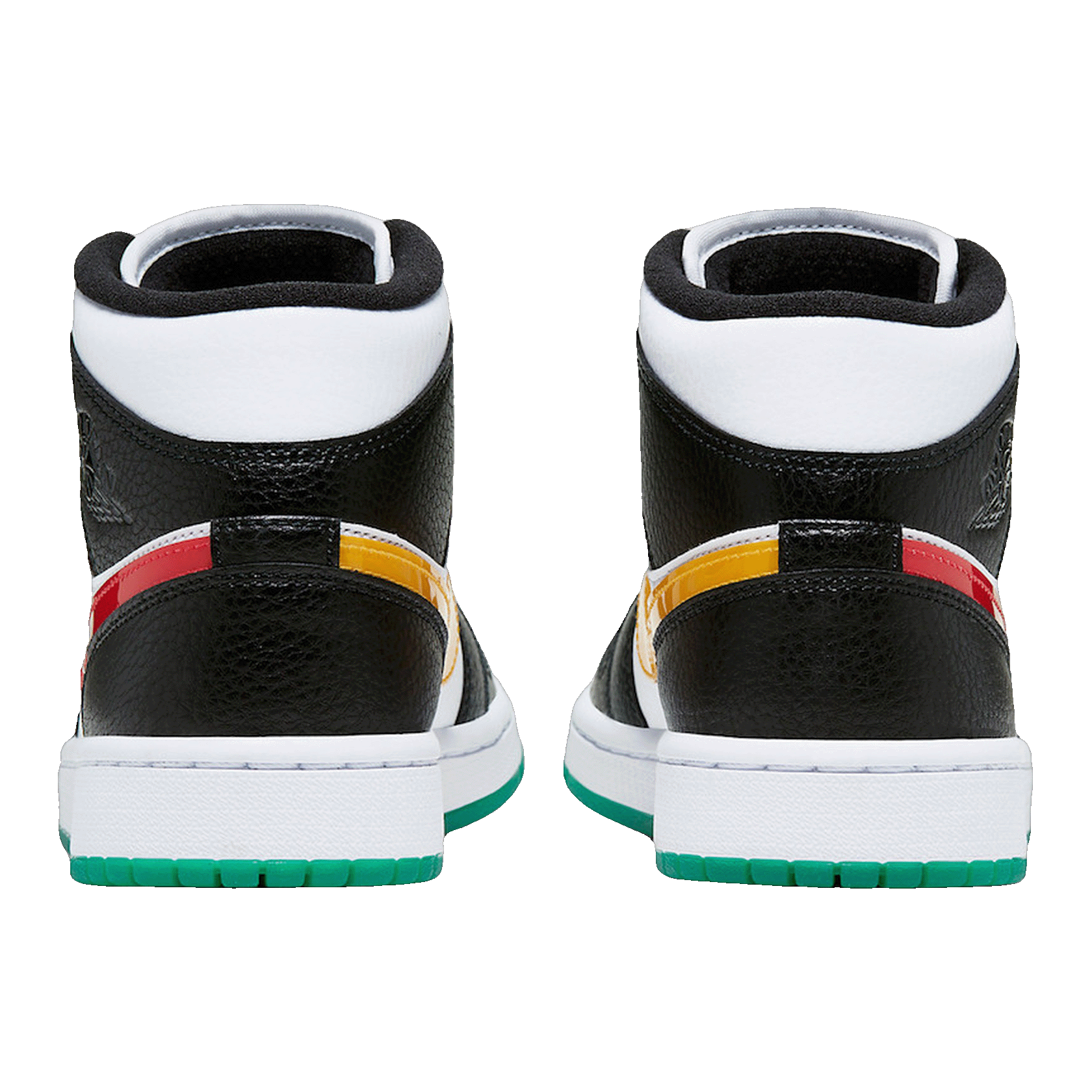 Nike Air Jordan 1 Mid Alternate Swooshes Red Yellow (W) Back