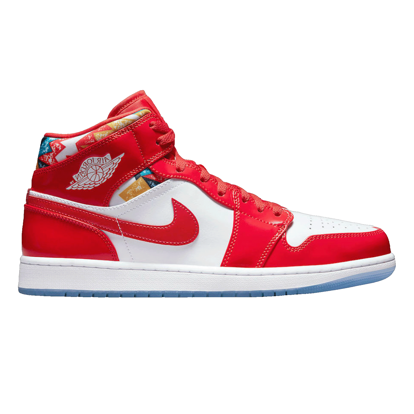 Nike Air Jordan 1 Mid Barcelona Sweater Red Patent