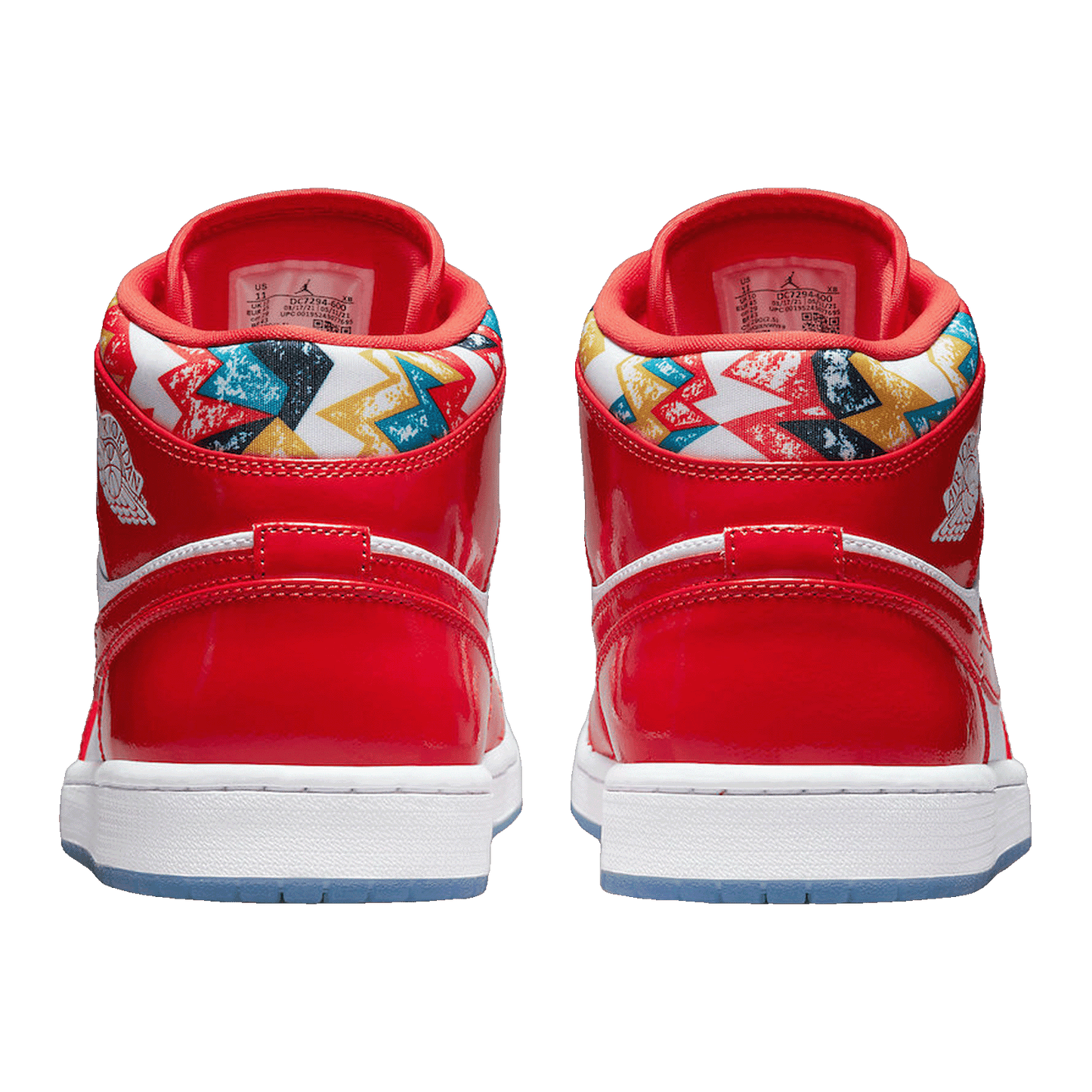 Nike Air Jordan 1 Mid Barcelona Sweater Red Patent (GS) Back