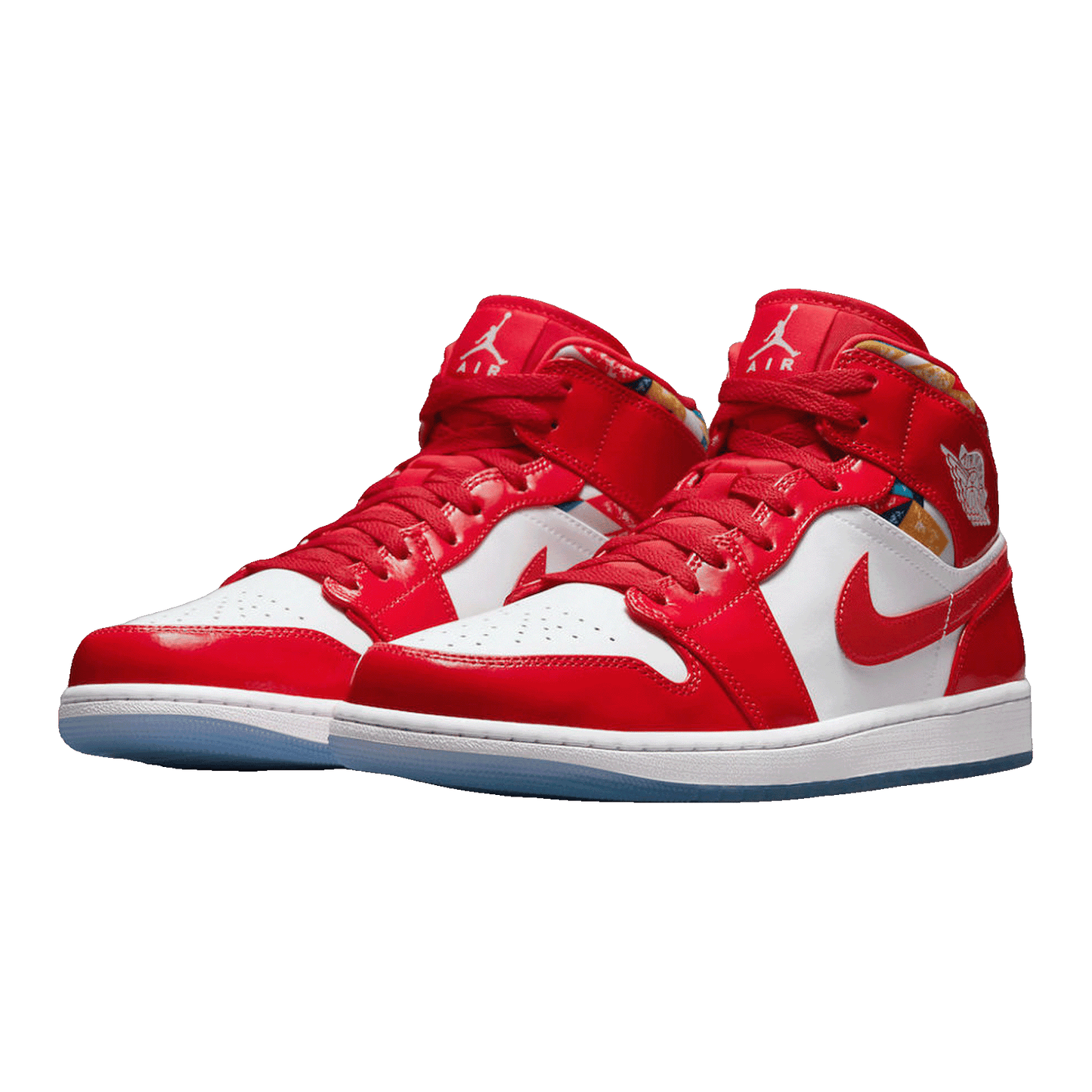 Nike Air Jordan 1 Mid Barcelona Sweater Red Patent Side