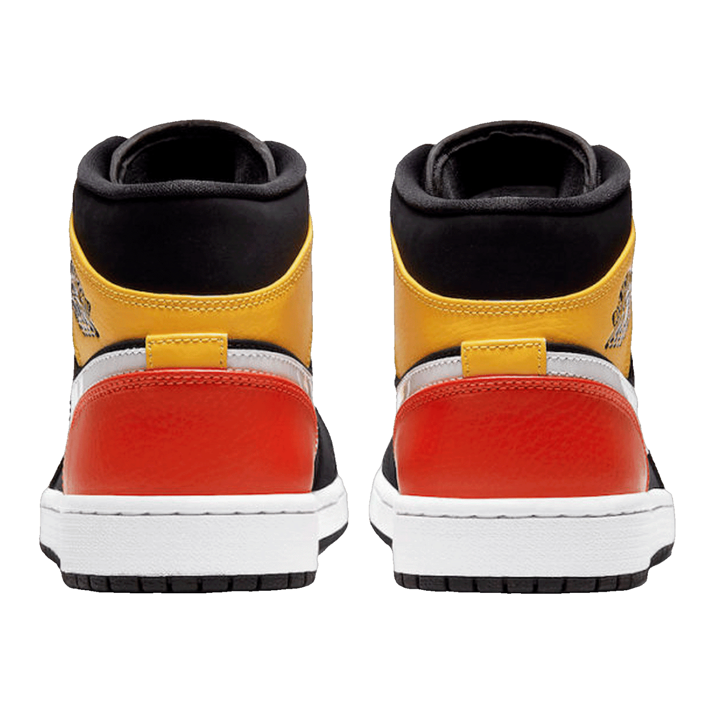 Nike Air Jordan 1 Mid Black Amarillo Orange Back