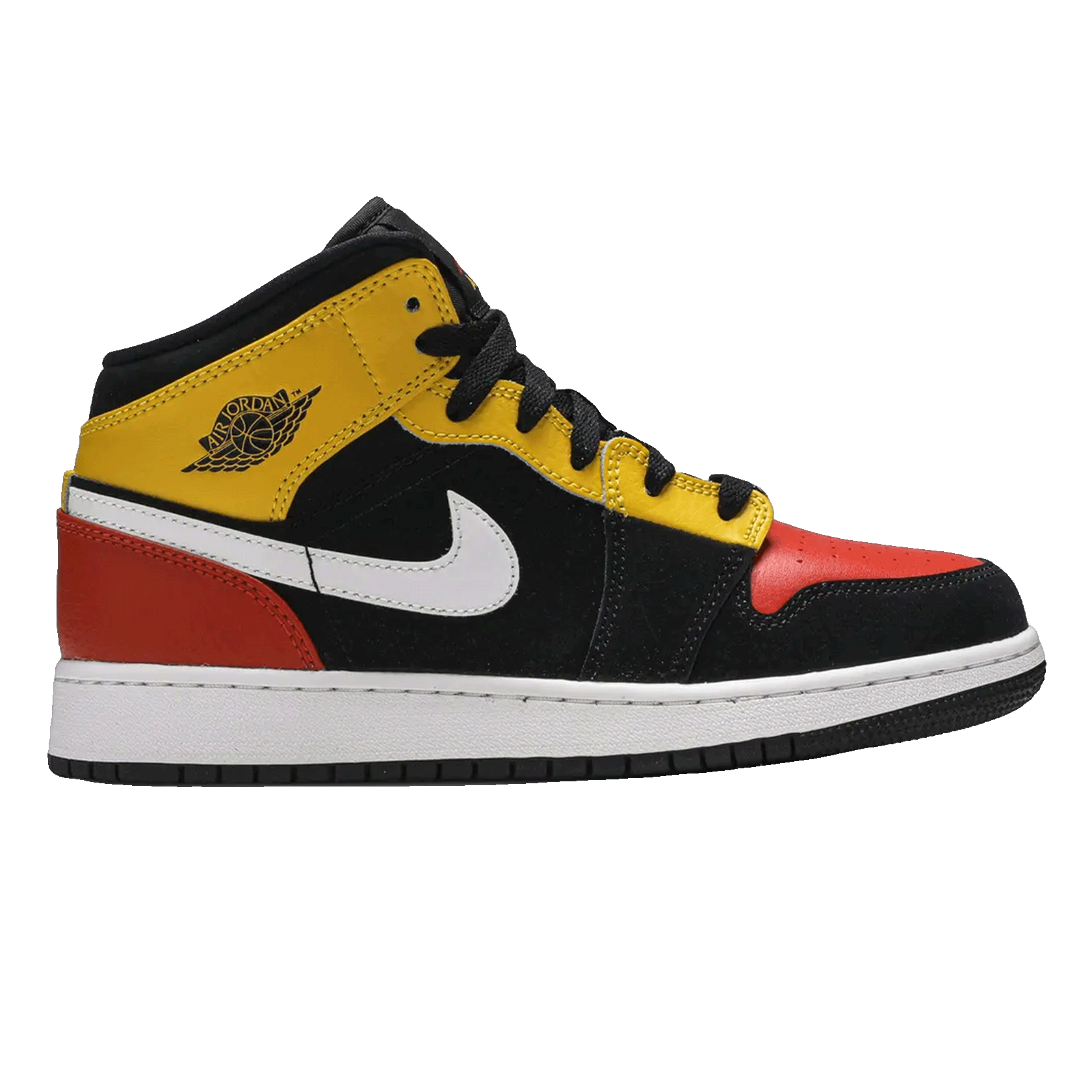 Nike Air Jordan 1 Mid Black Amarillo Team Orange (GS)
