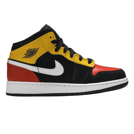 Nike Air Jordan 1 Mid Black Amarillo Team Orange (GS)