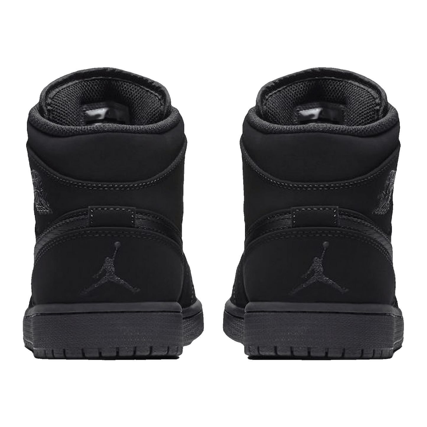 Nike Air Jordan 1 Mid Black Black White Back