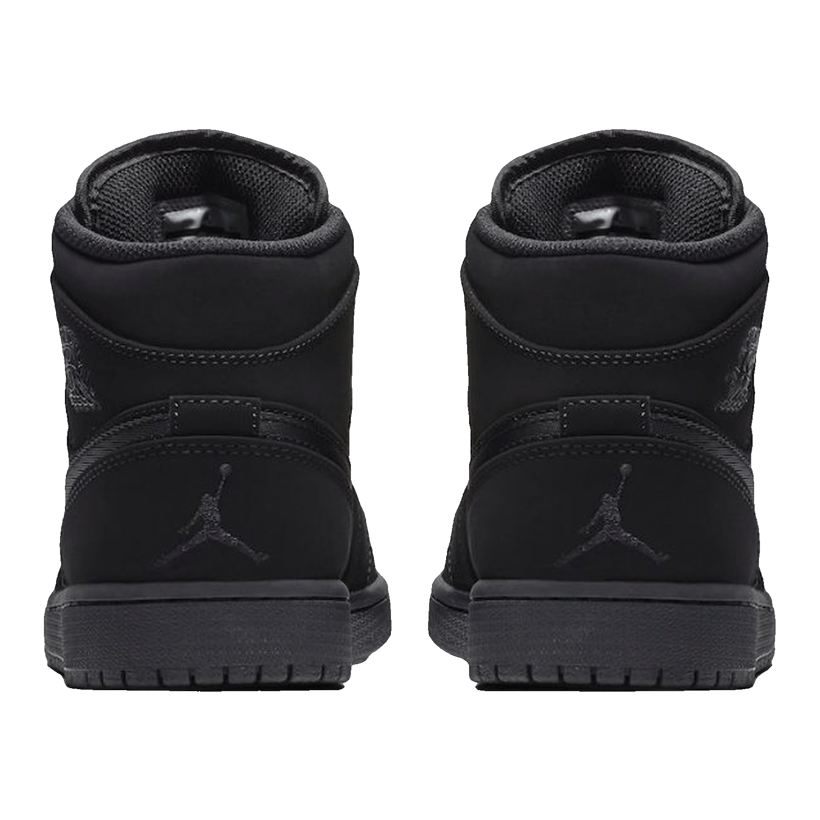 Nike Air Jordan 1 Mid Black Black White Back