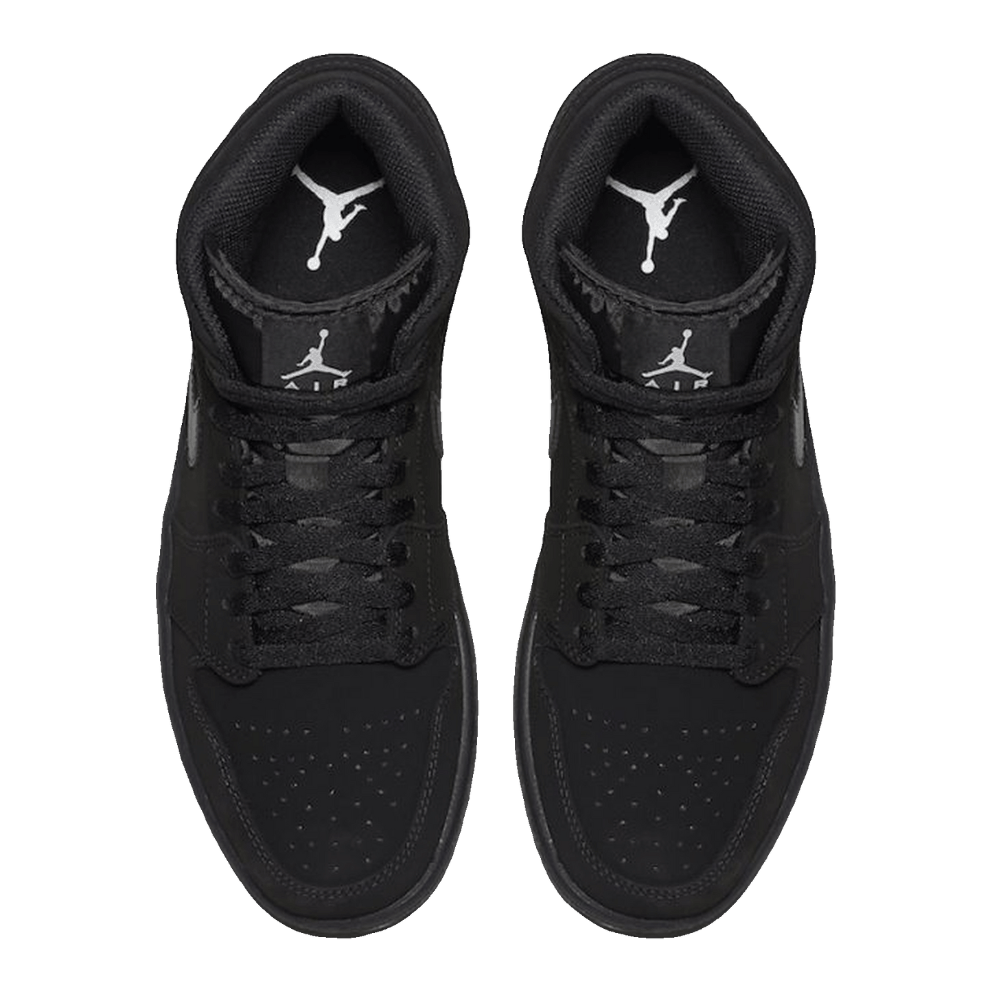 Nike Air Jordan 1 Mid Black Black White Oben