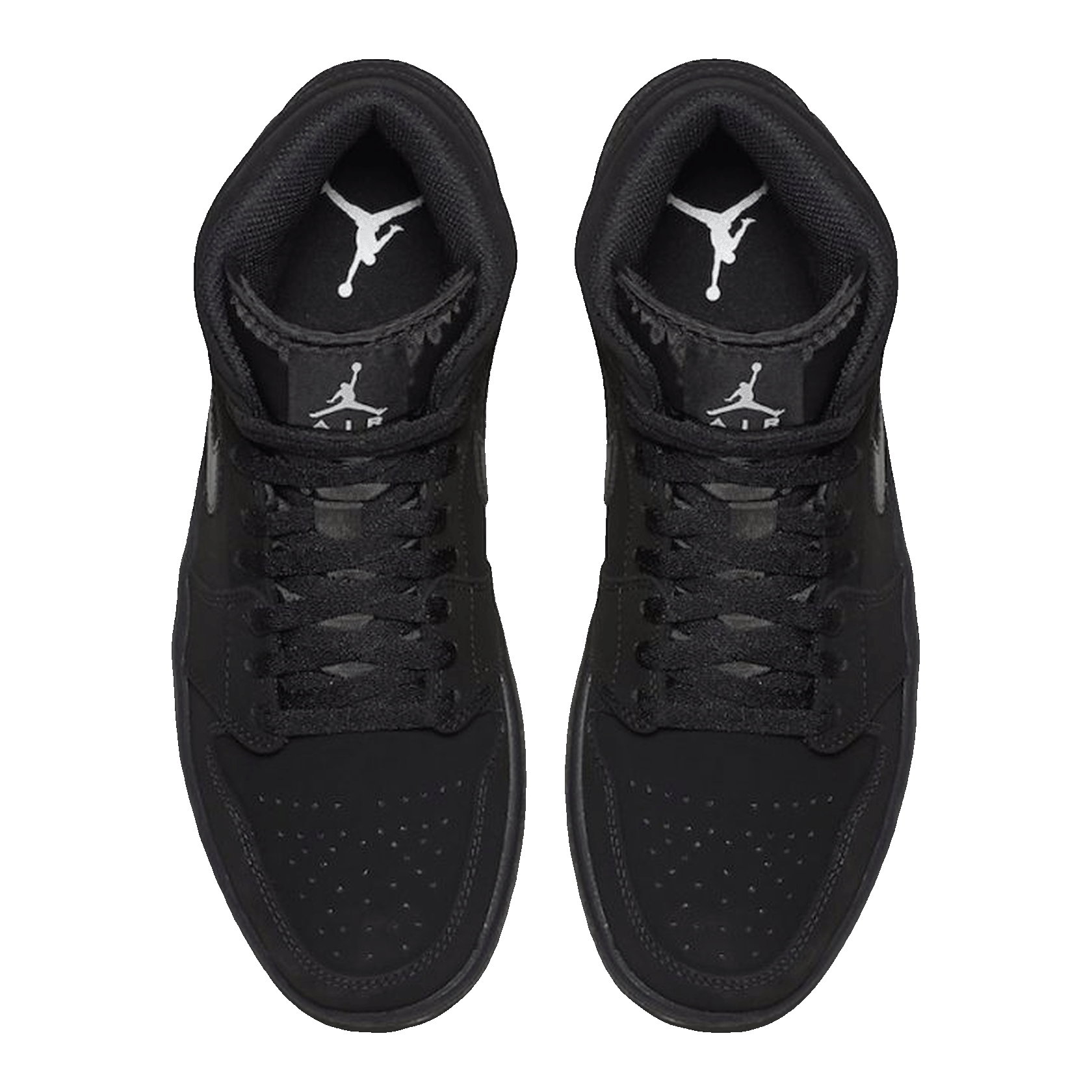 Nike Air Jordan 1 Mid Black Black White Oben