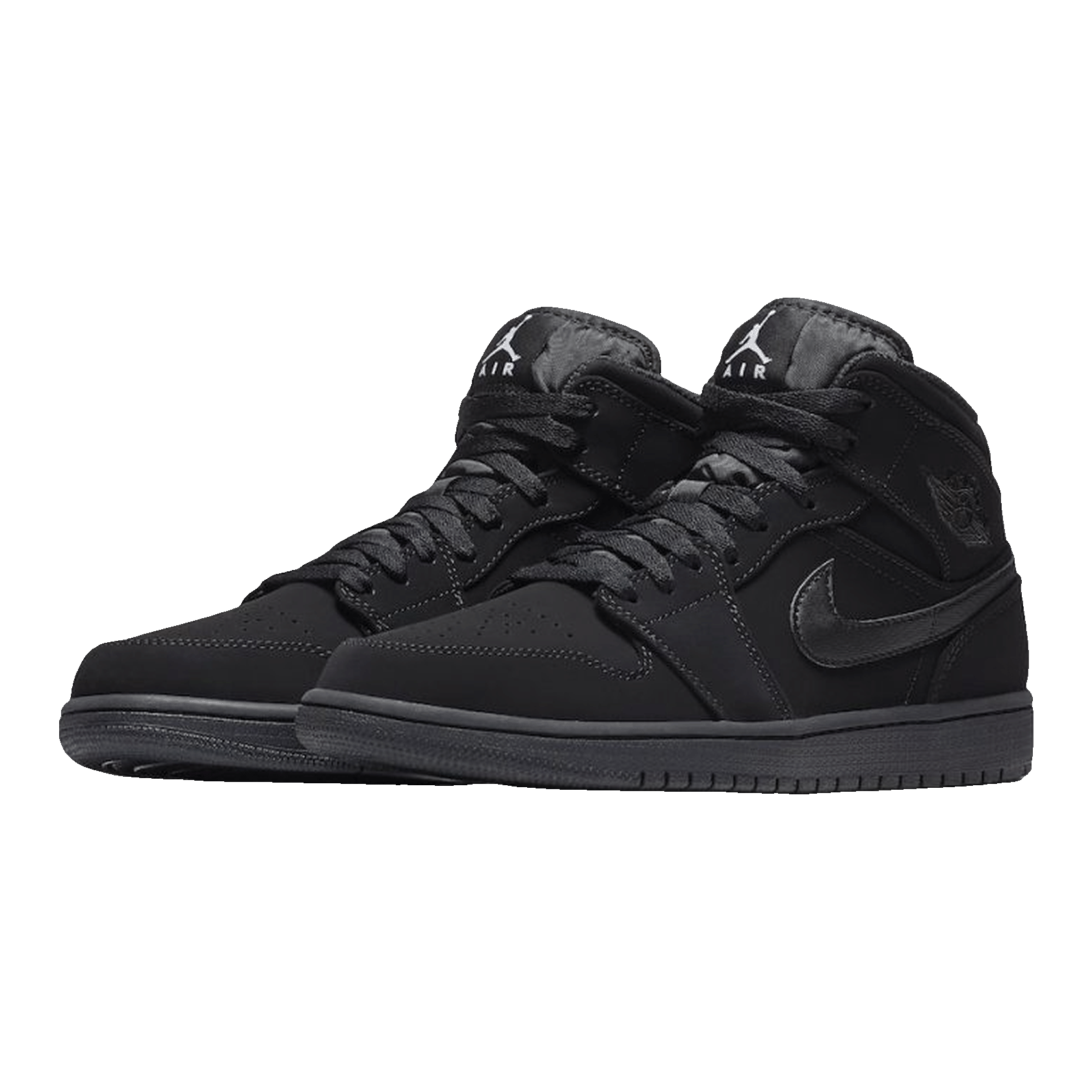 Nike Air Jordan 1 Mid Black Black White Side
