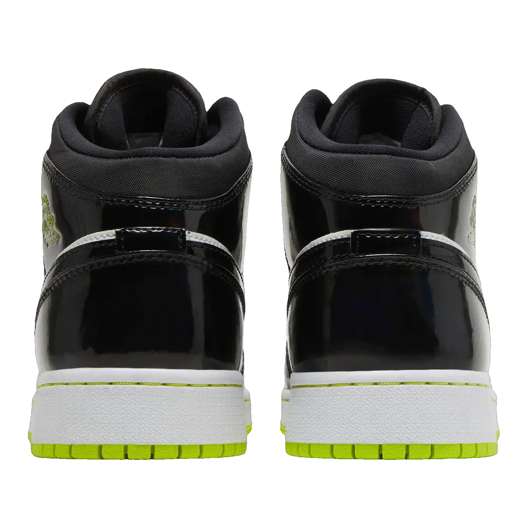 Nike Air Jordan 1 Mid Black Cyber Mystic Green (GS) Back