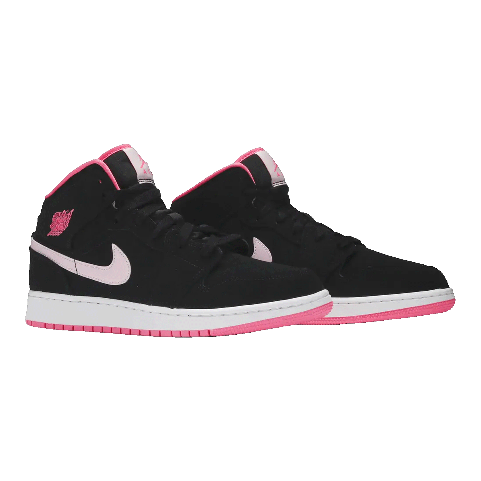 Nike Air Jordan 1 Mid Black Digital Pink (GS) Side