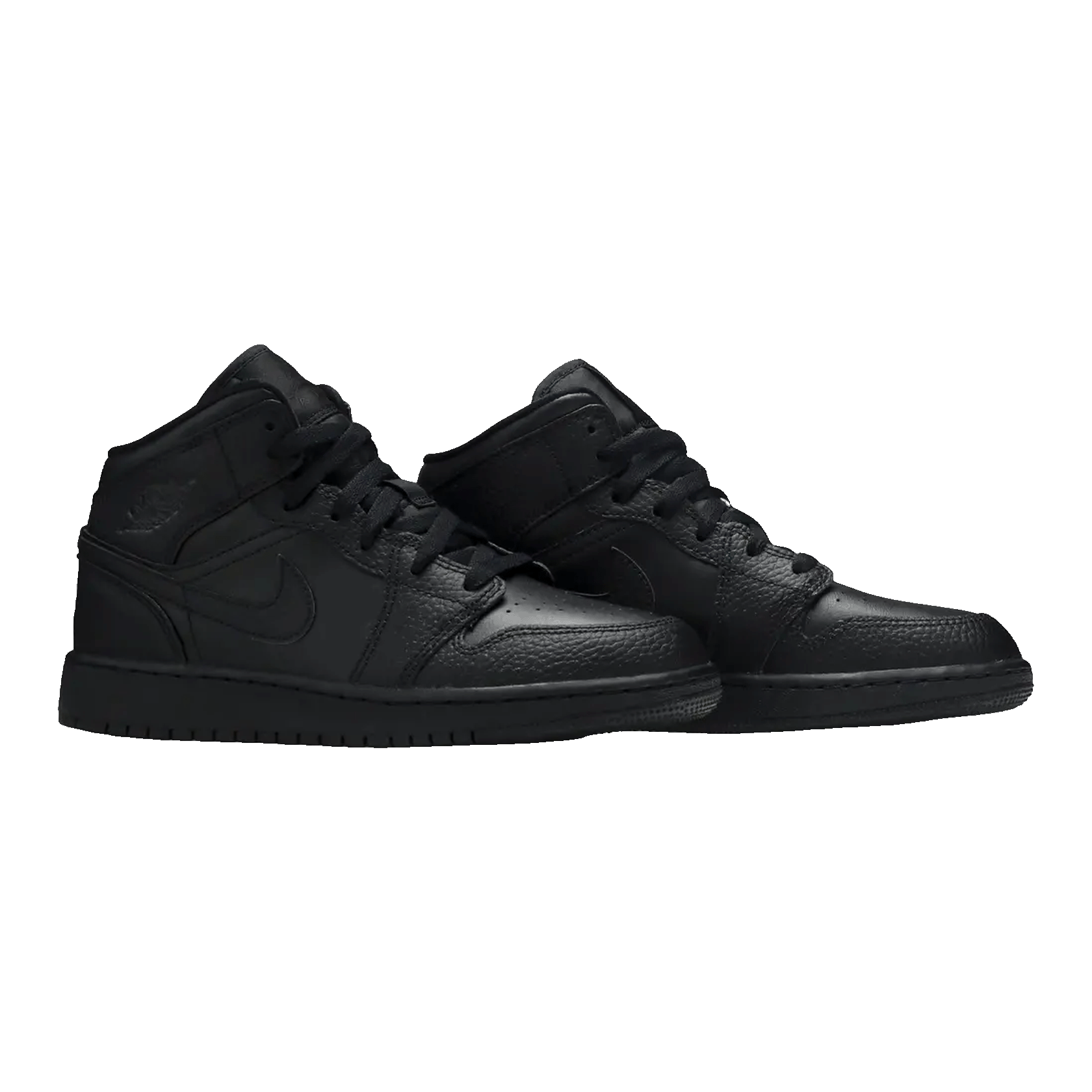 Nike Air Jordan 1 Mid Black (GS) Side