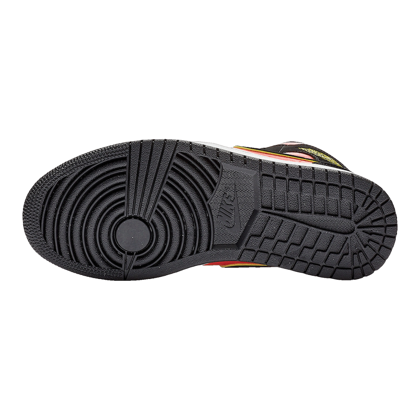 Nike Air Jordan 1 Mid Black Hot Punch (W) Sohle