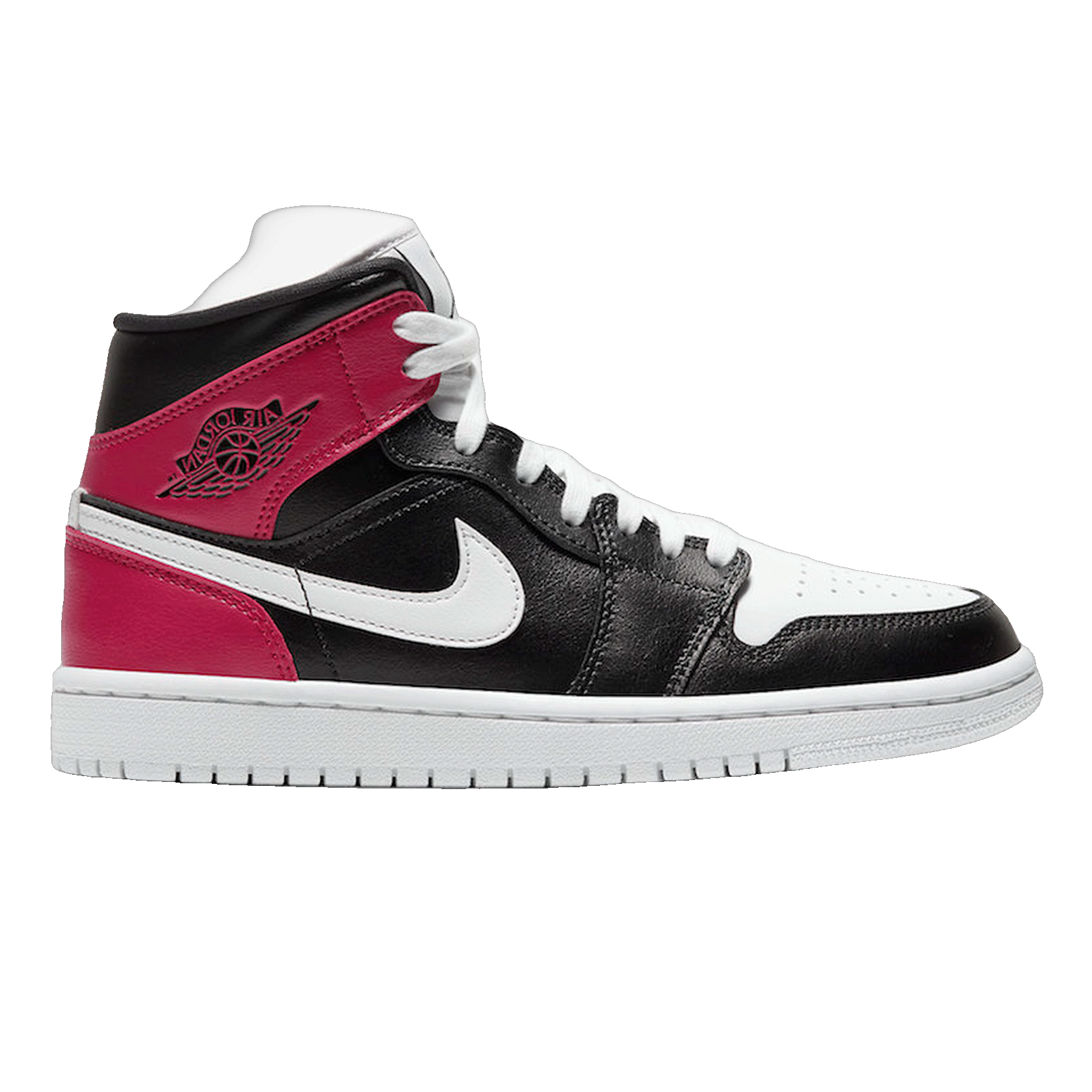 Nike Air Jordan 1 Mid Black Noble Red (W)