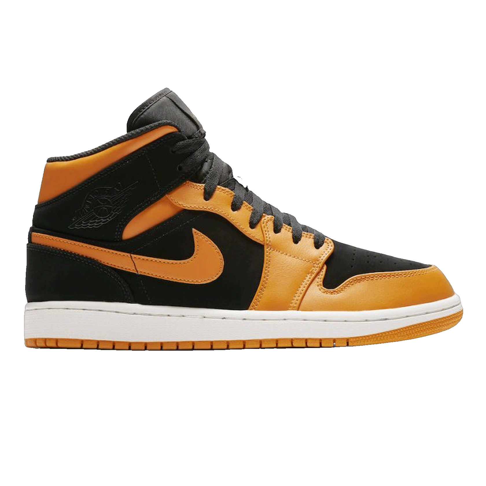 Nike Air Jordan 1 Mid Black Orange Peel