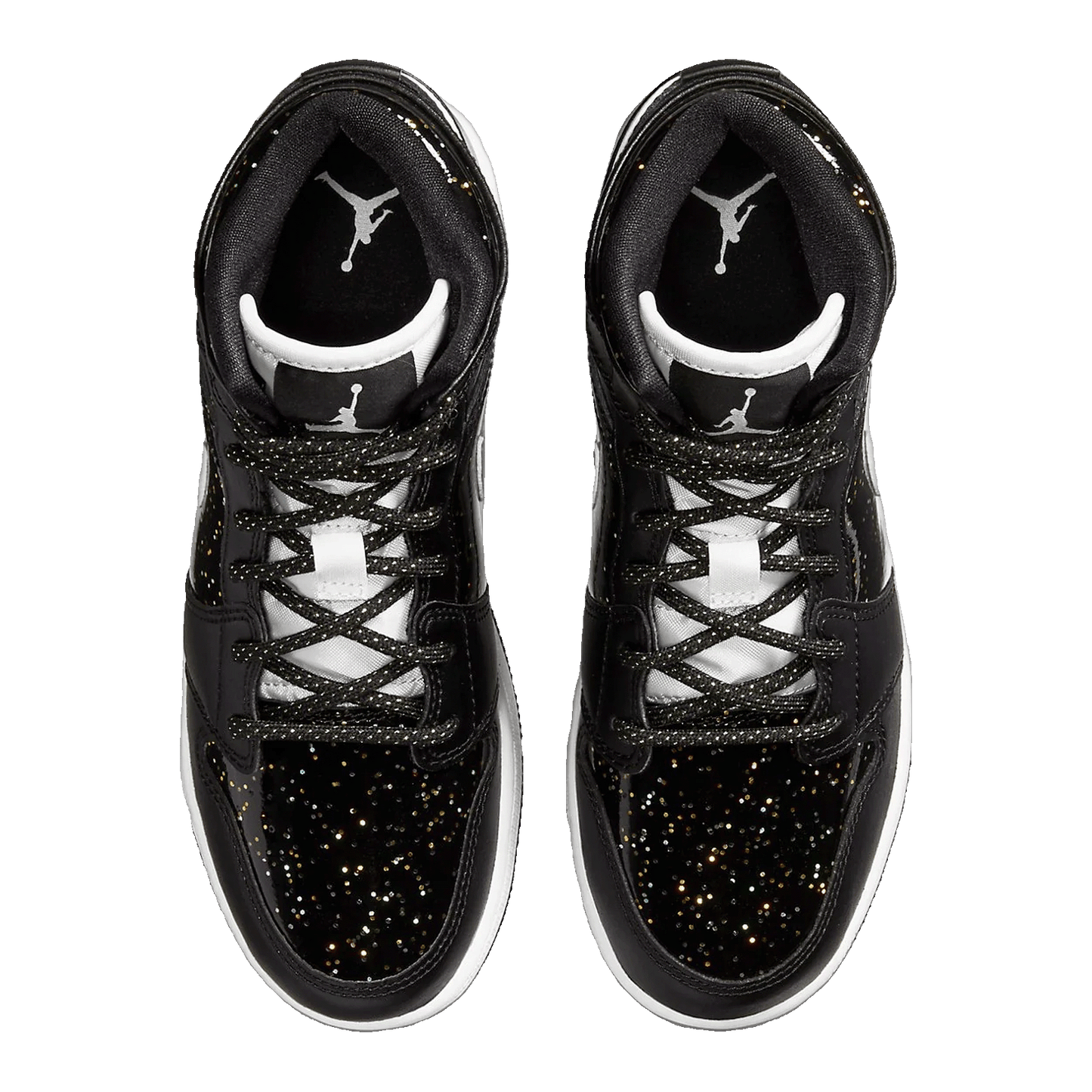 Nike Air Jordan 1 Mid Black Speckle (GS) Oben