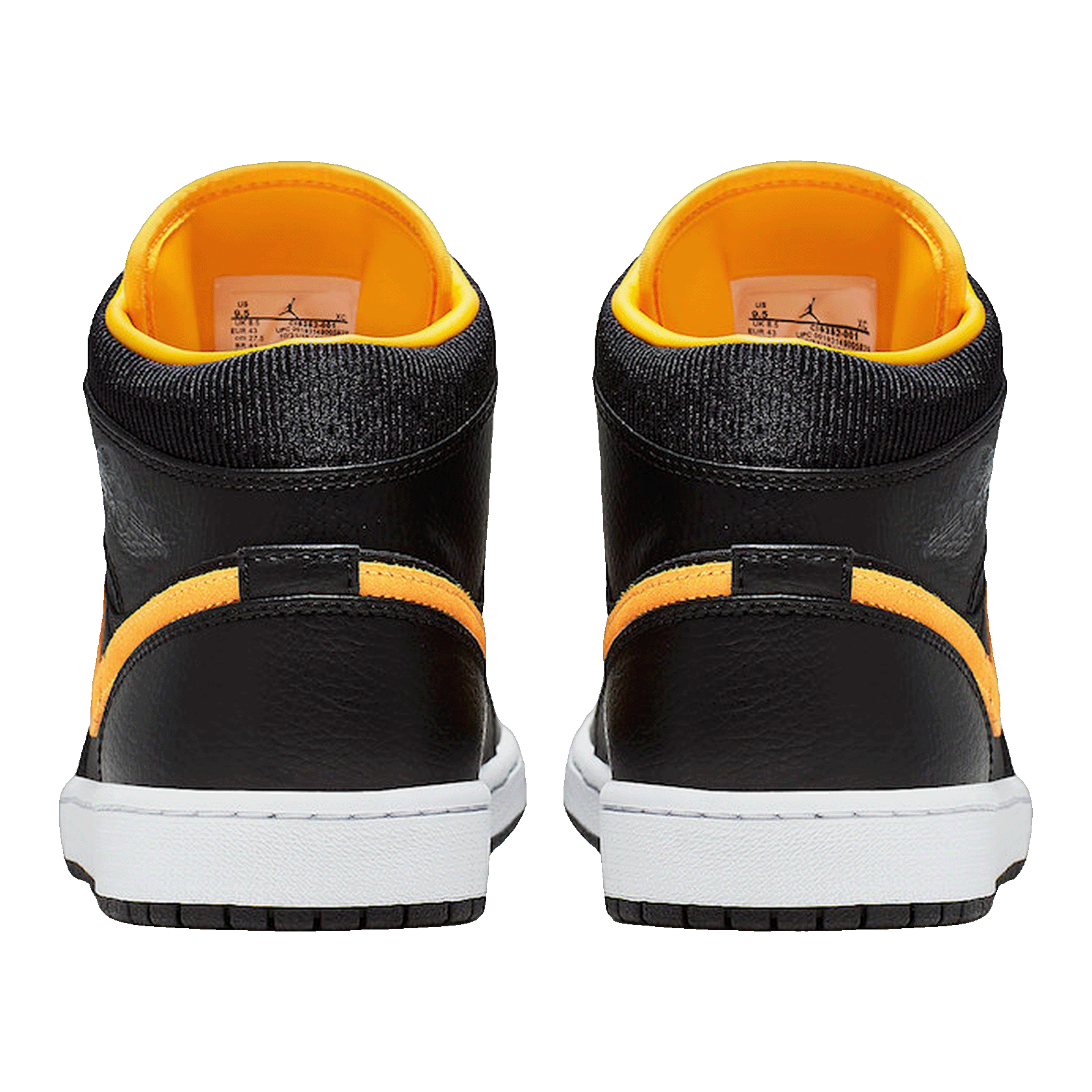 Nike Air Jordan 1 Mid Black University Gold Back