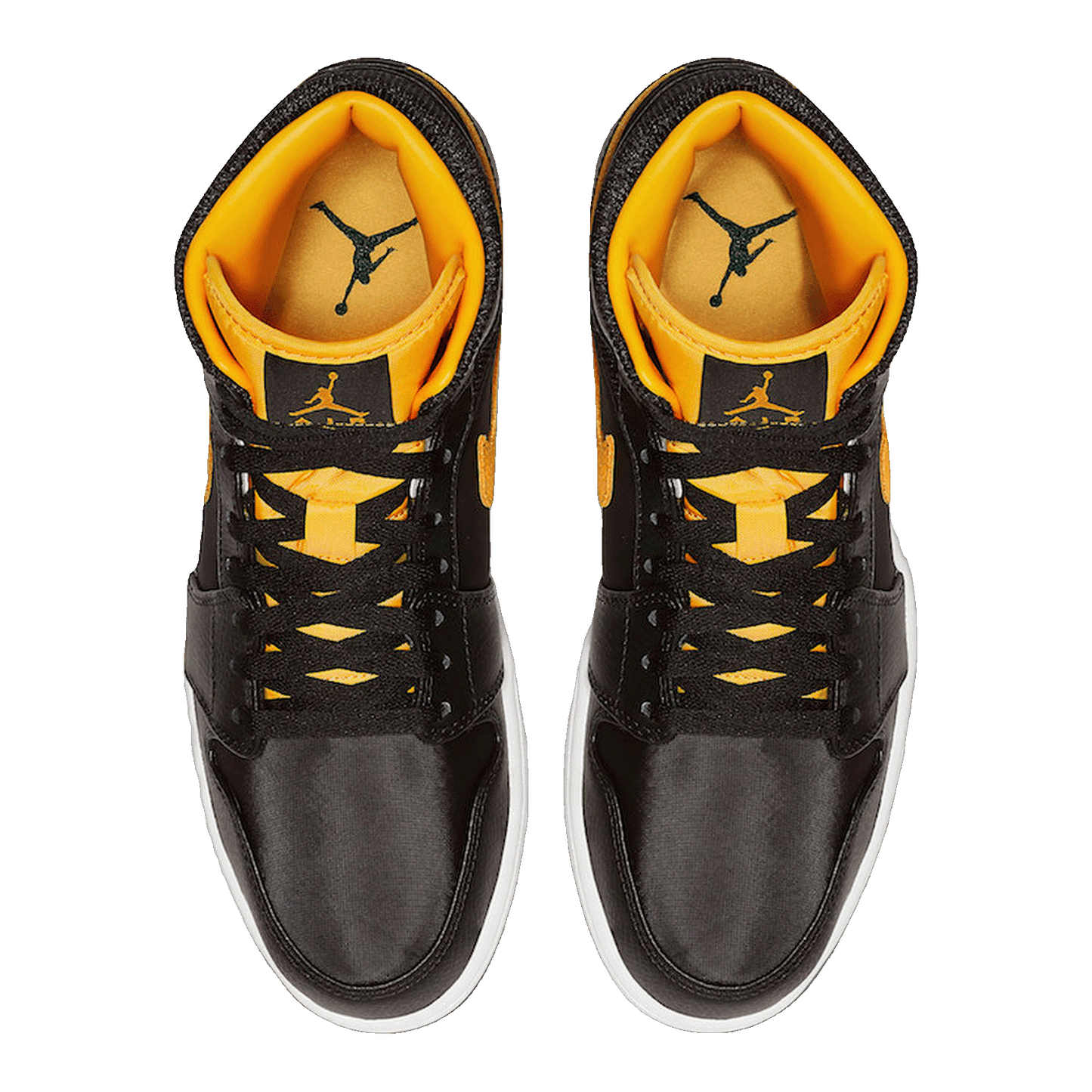 Nike Air Jordan 1 Mid Black University Gold Oben